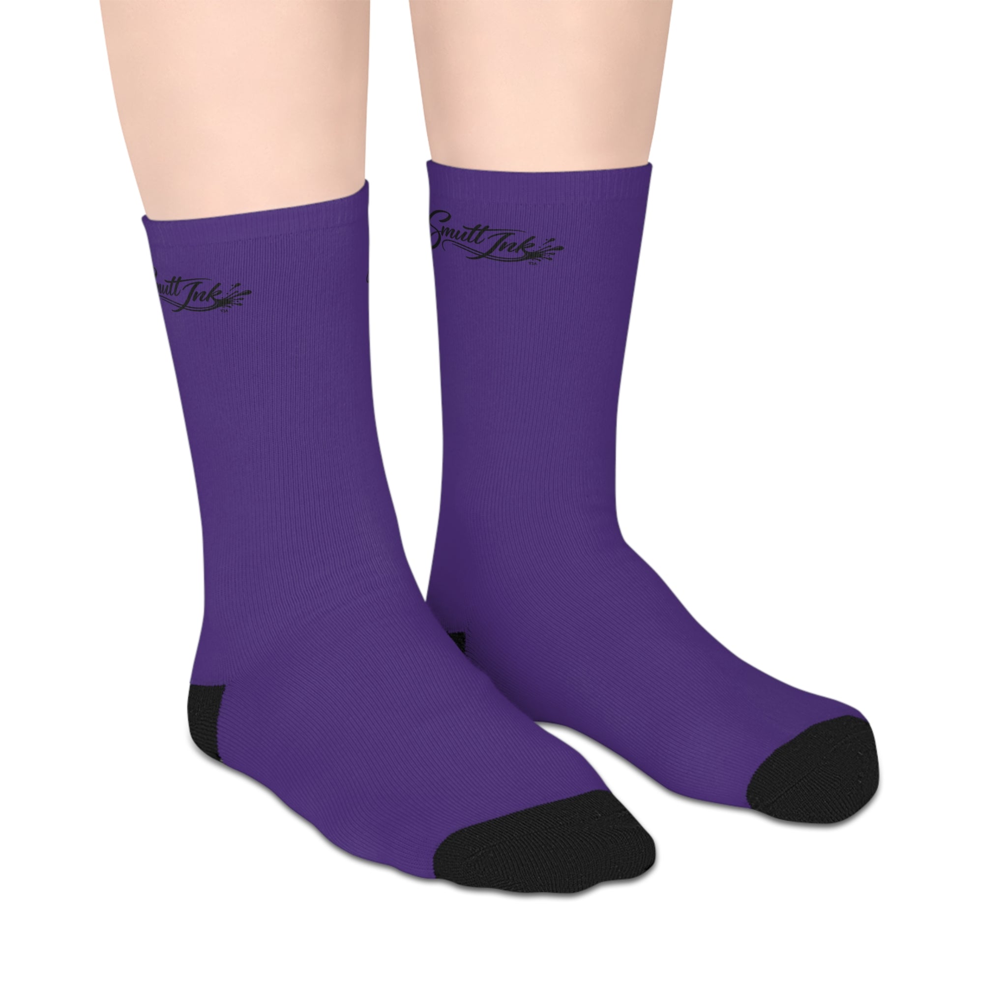 Purple 'Sister' Mid-Length Socks — Cozy Crew Socks for Gifts & Everyday Wear