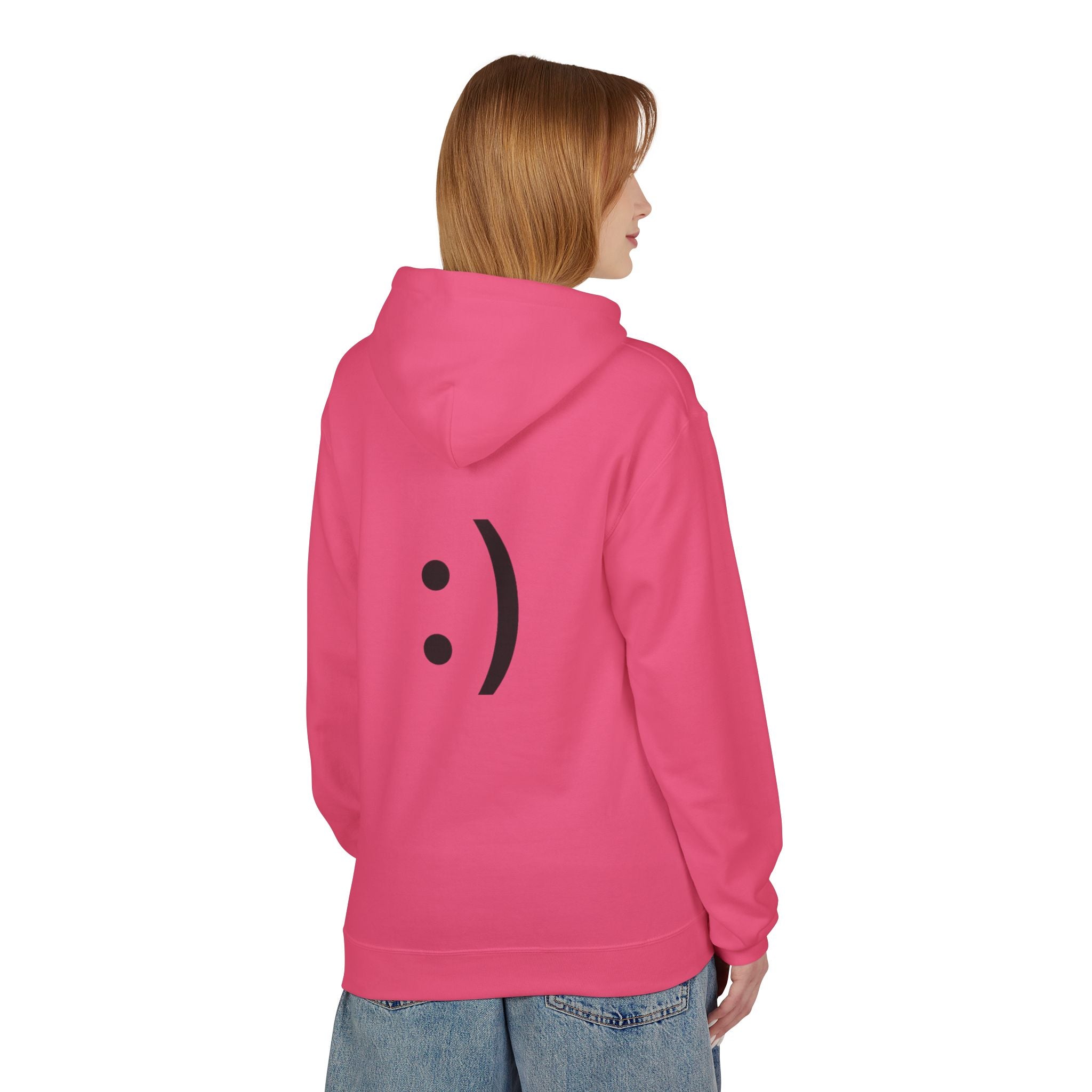 Smiley Face Hoodie – Minimal Emoticon Graphic Pullover