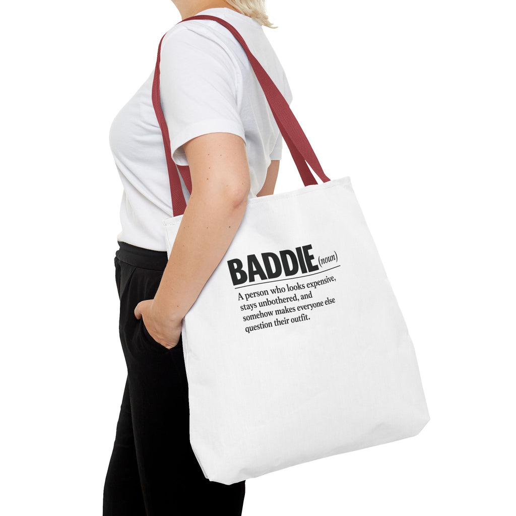 Baddie Definition Tote Bag — Funny Fashion Quote Canvas Tote