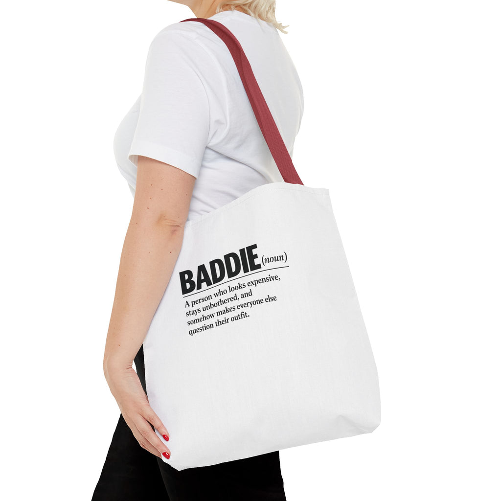Baddie Definition Tote Bag — Funny Fashion Quote Canvas Tote