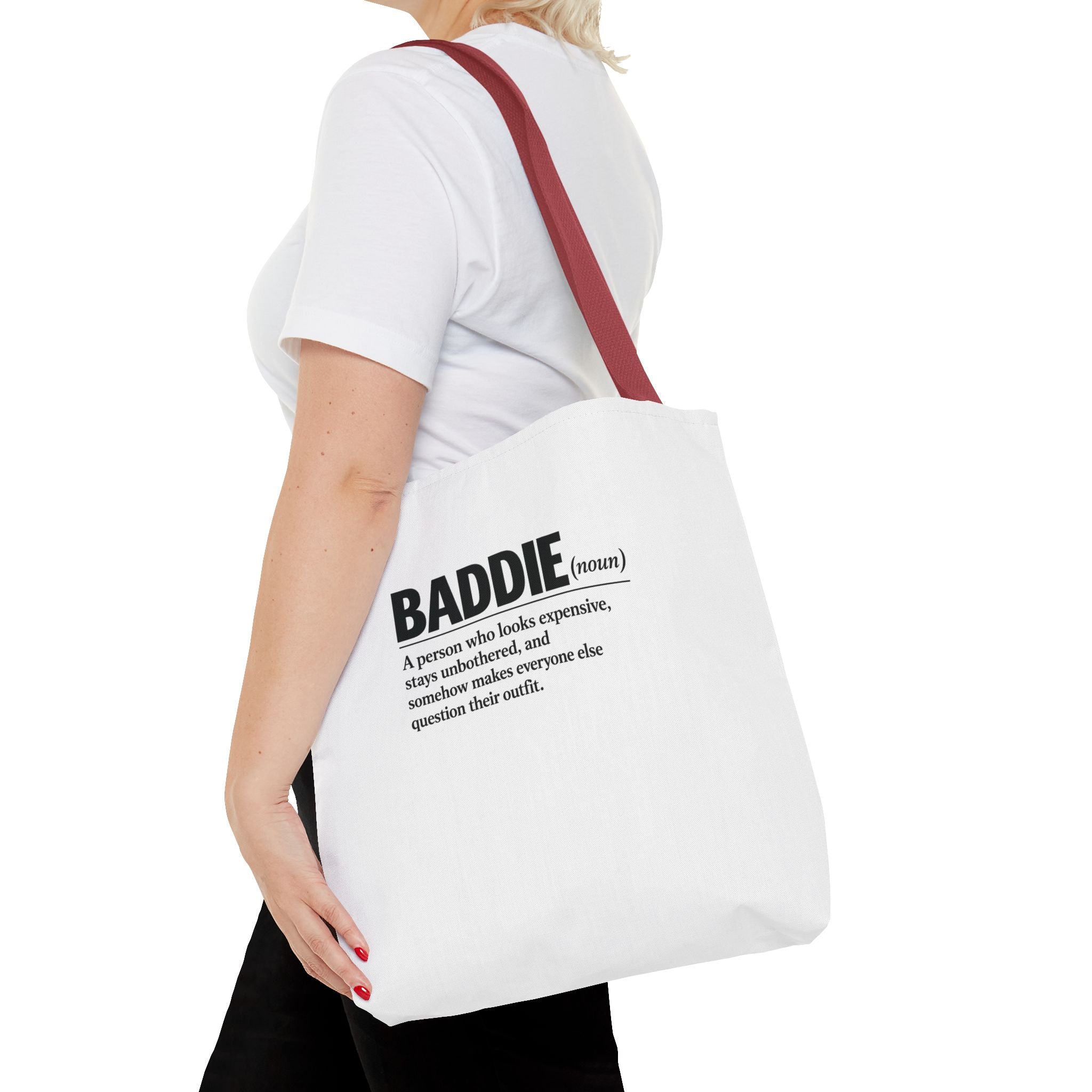 Baddie Definition Tote Bag — Funny Fashion Quote Canvas Tote