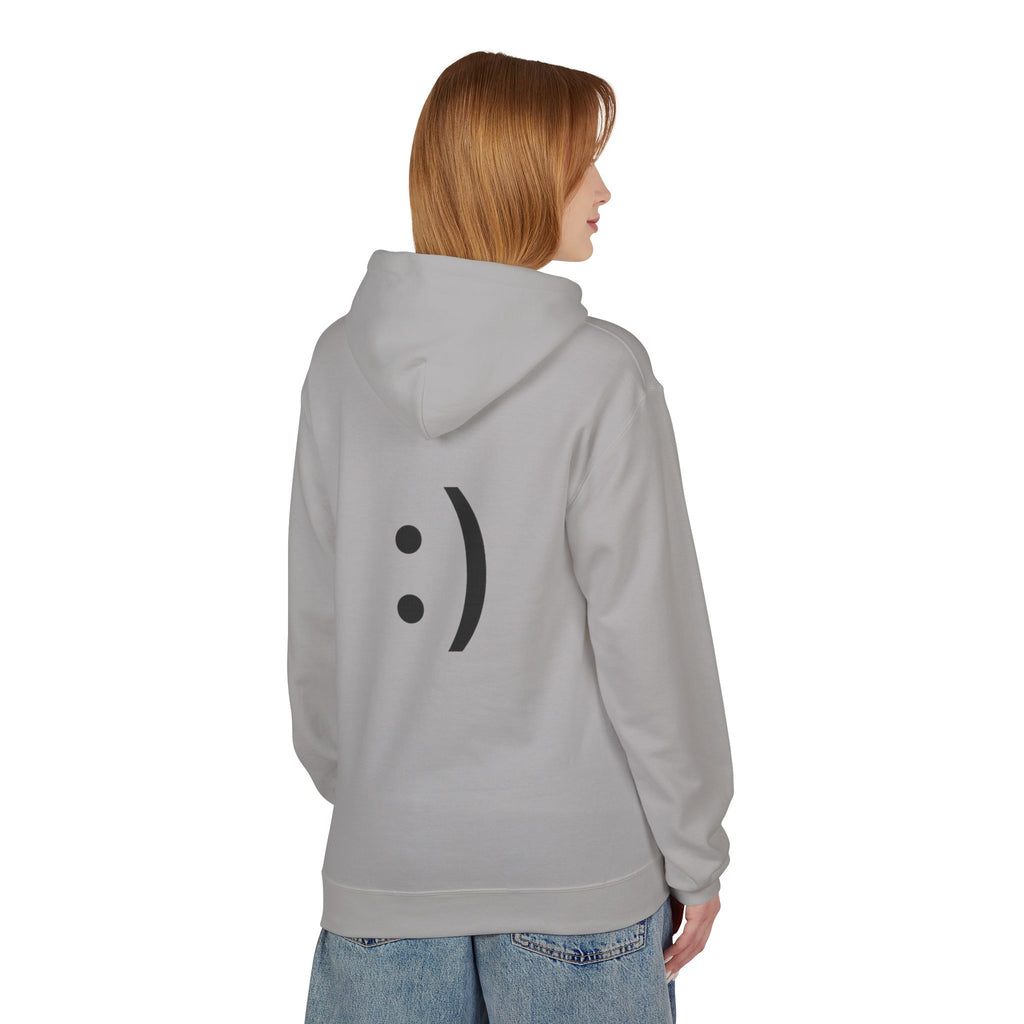 Smiley Face Hoodie – Minimal Emoticon Graphic Pullover
