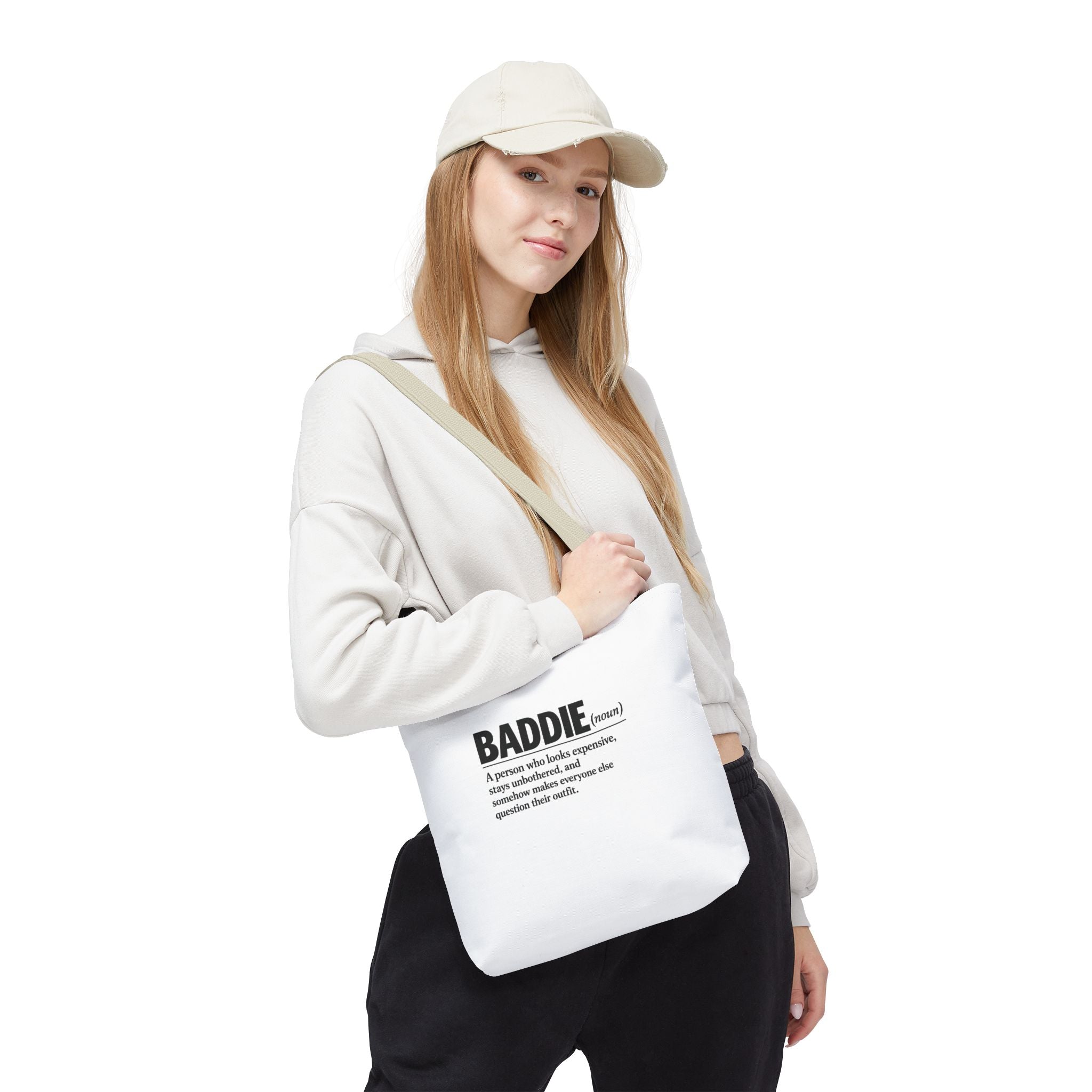 Baddie Definition Tote Bag — Funny Fashion Quote Canvas Tote