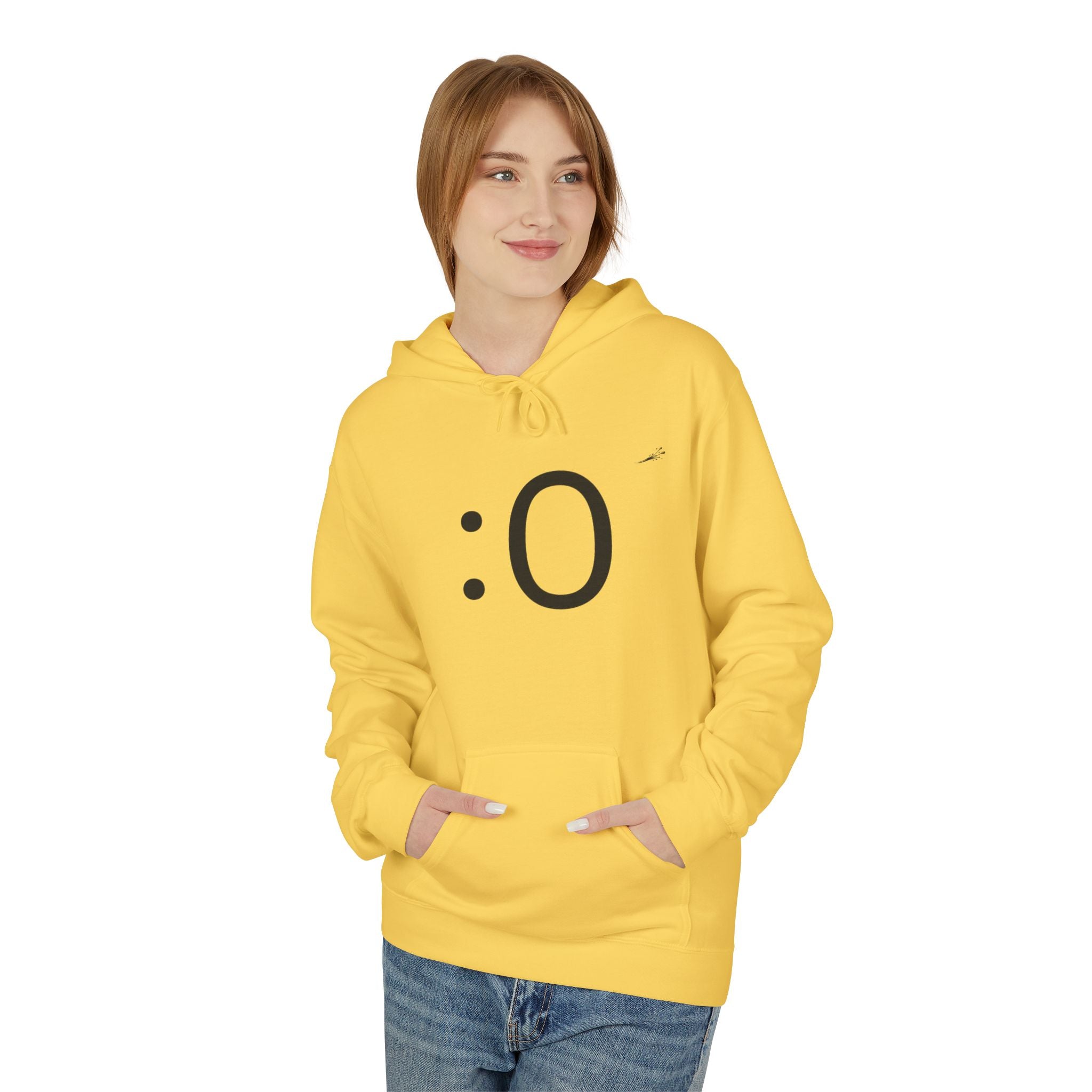 Smiley Face Hoodie – Minimal Emoticon Graphic Pullover