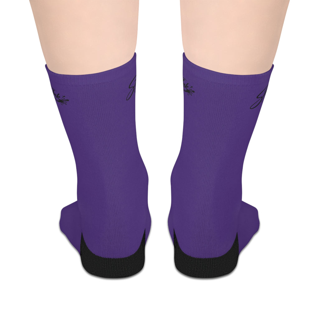 Purple 'Sister' Mid-Length Socks — Cozy Crew Socks for Gifts & Everyday Wear