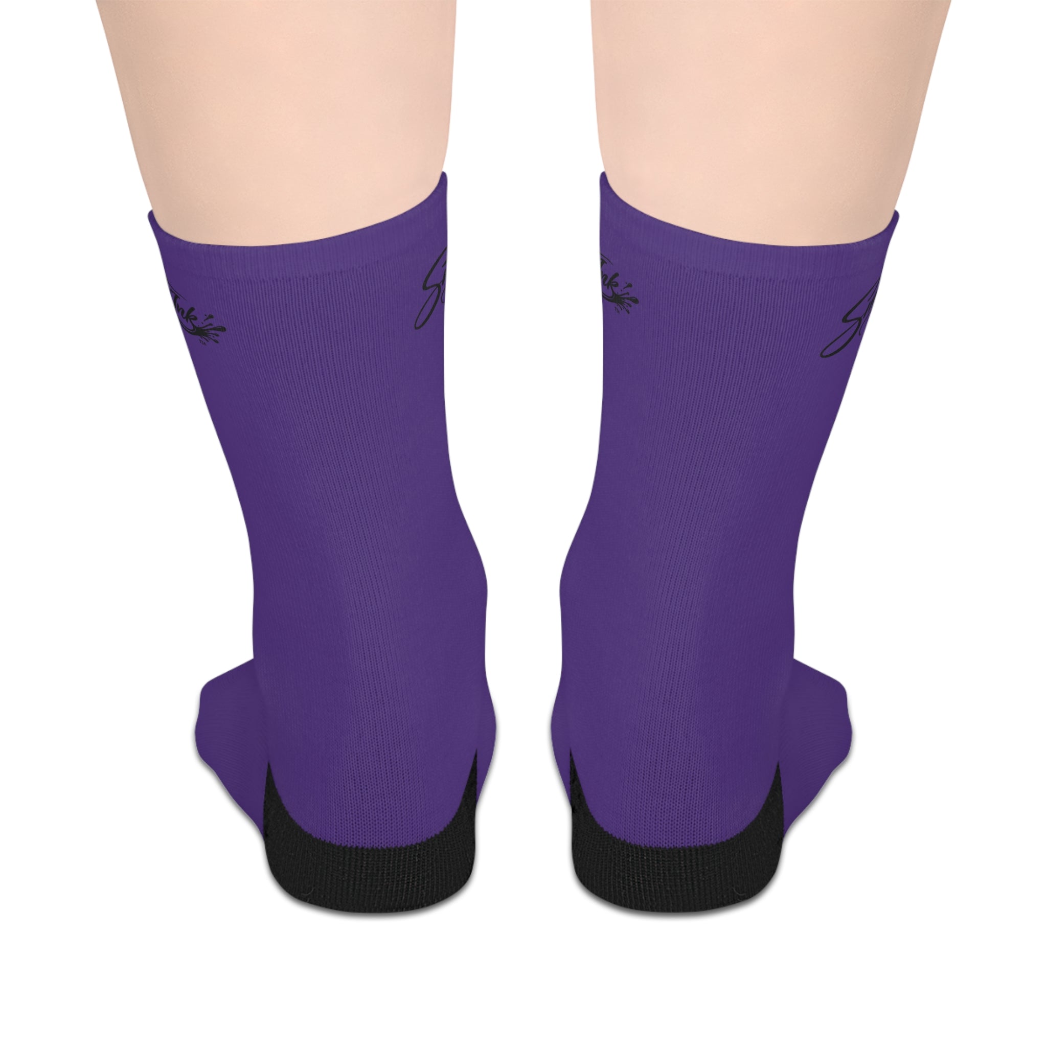 Purple 'Sister' Mid-Length Socks — Cozy Crew Socks for Gifts & Everyday Wear