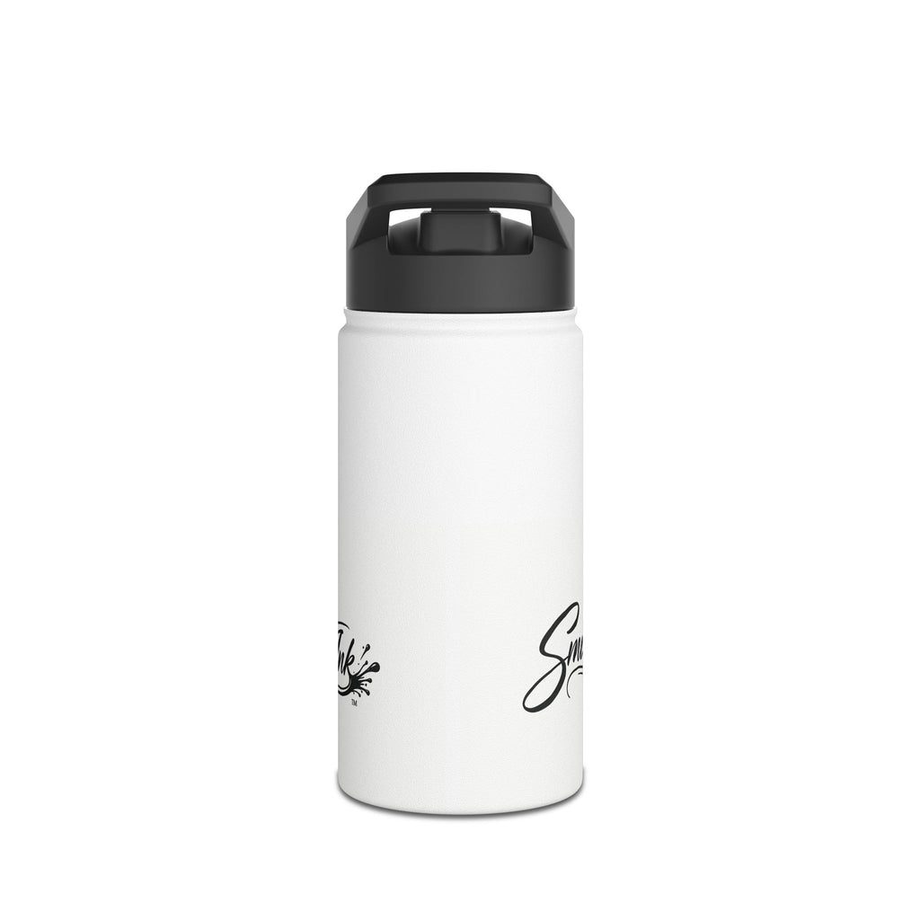 Smutt Ink Stainless Steel Water Bottle – Insulated Drink Bottle with Script Logo