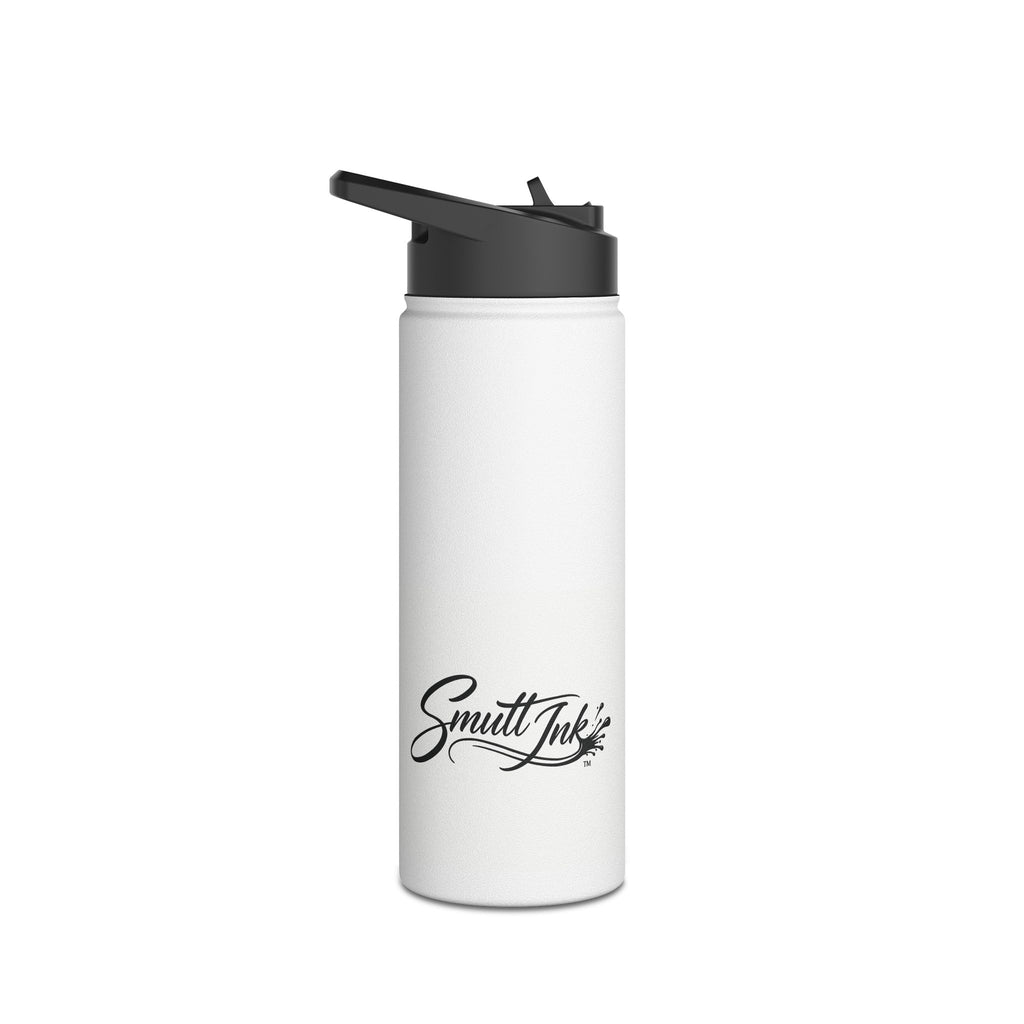 Smutt Ink Stainless Steel Water Bottle – Insulated Drink Bottle with Script Logo