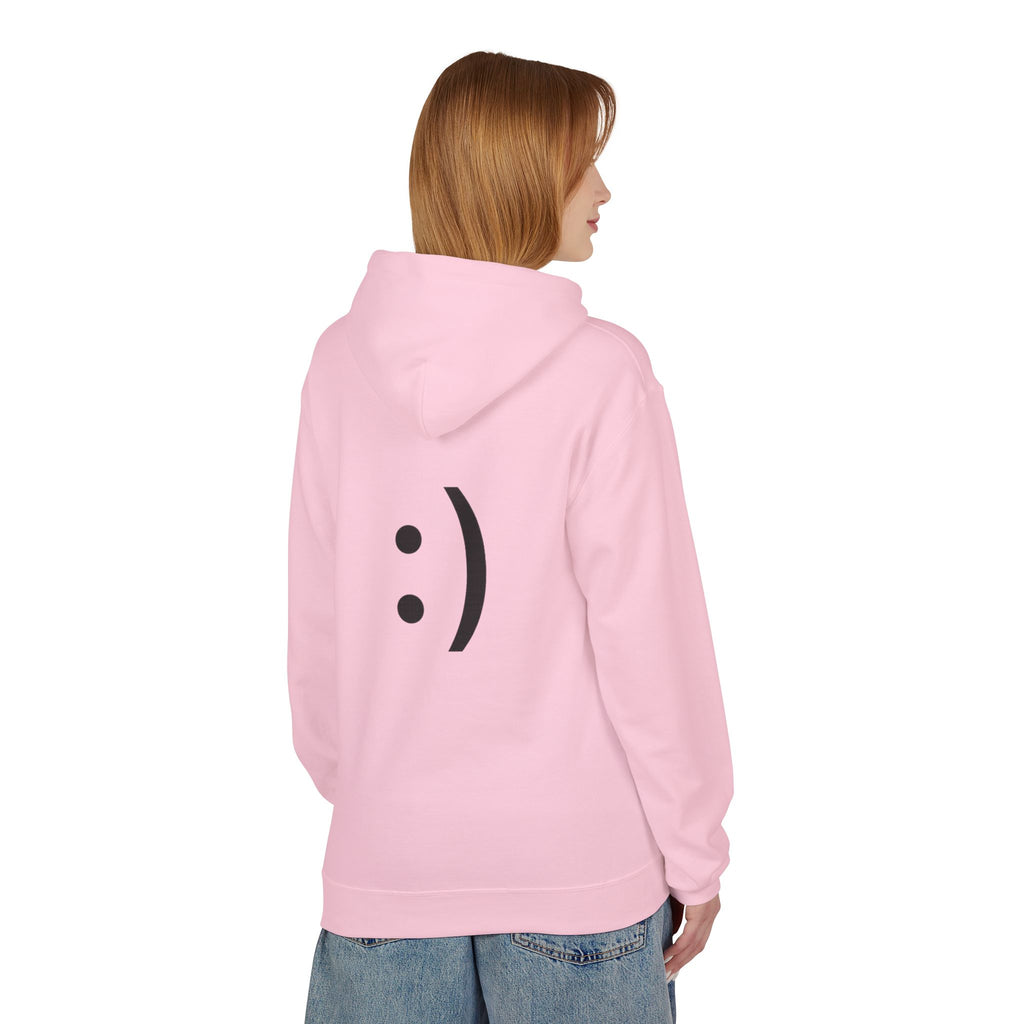 Smiley Face Hoodie – Minimal Emoticon Graphic Pullover