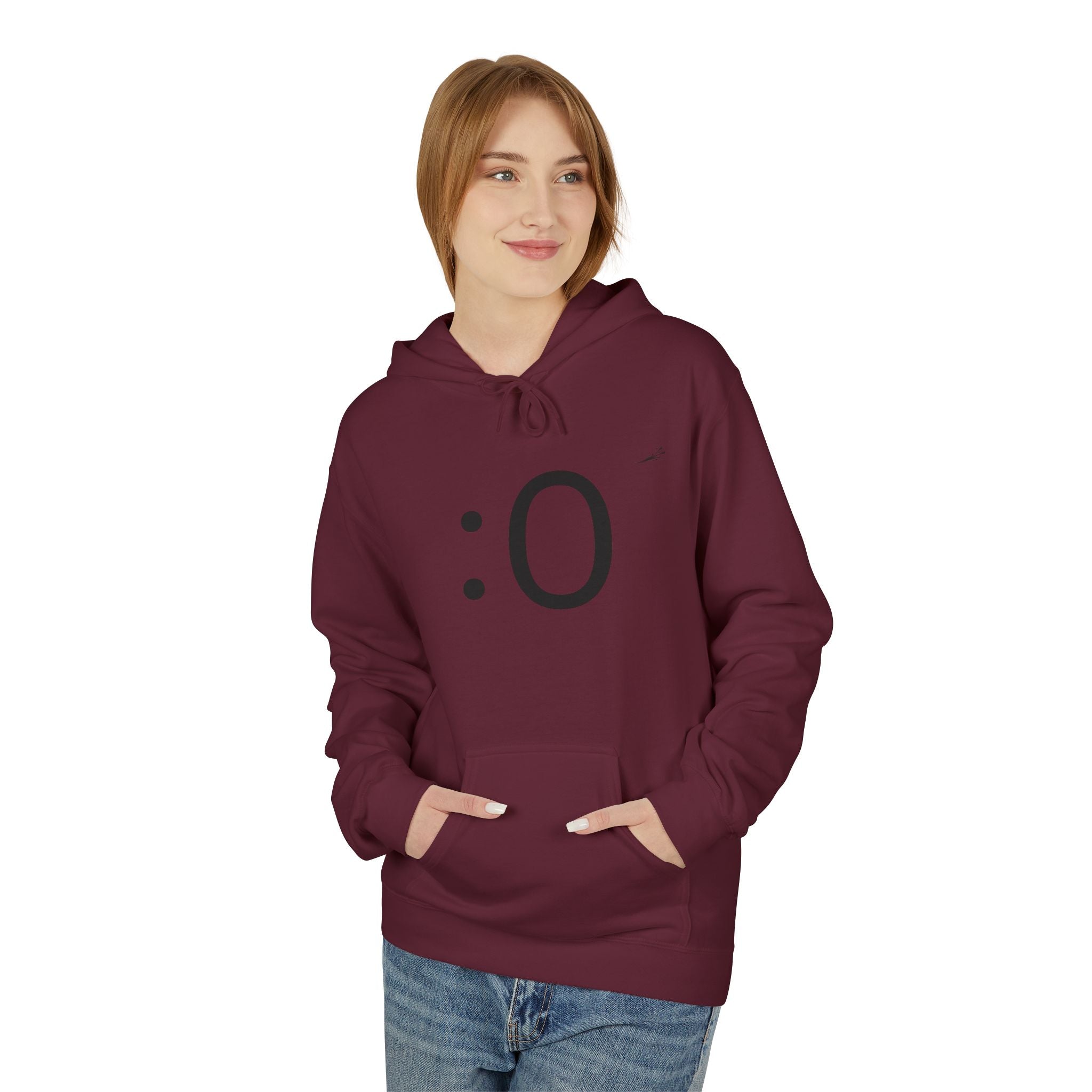 Smiley Face Hoodie – Minimal Emoticon Graphic Pullover