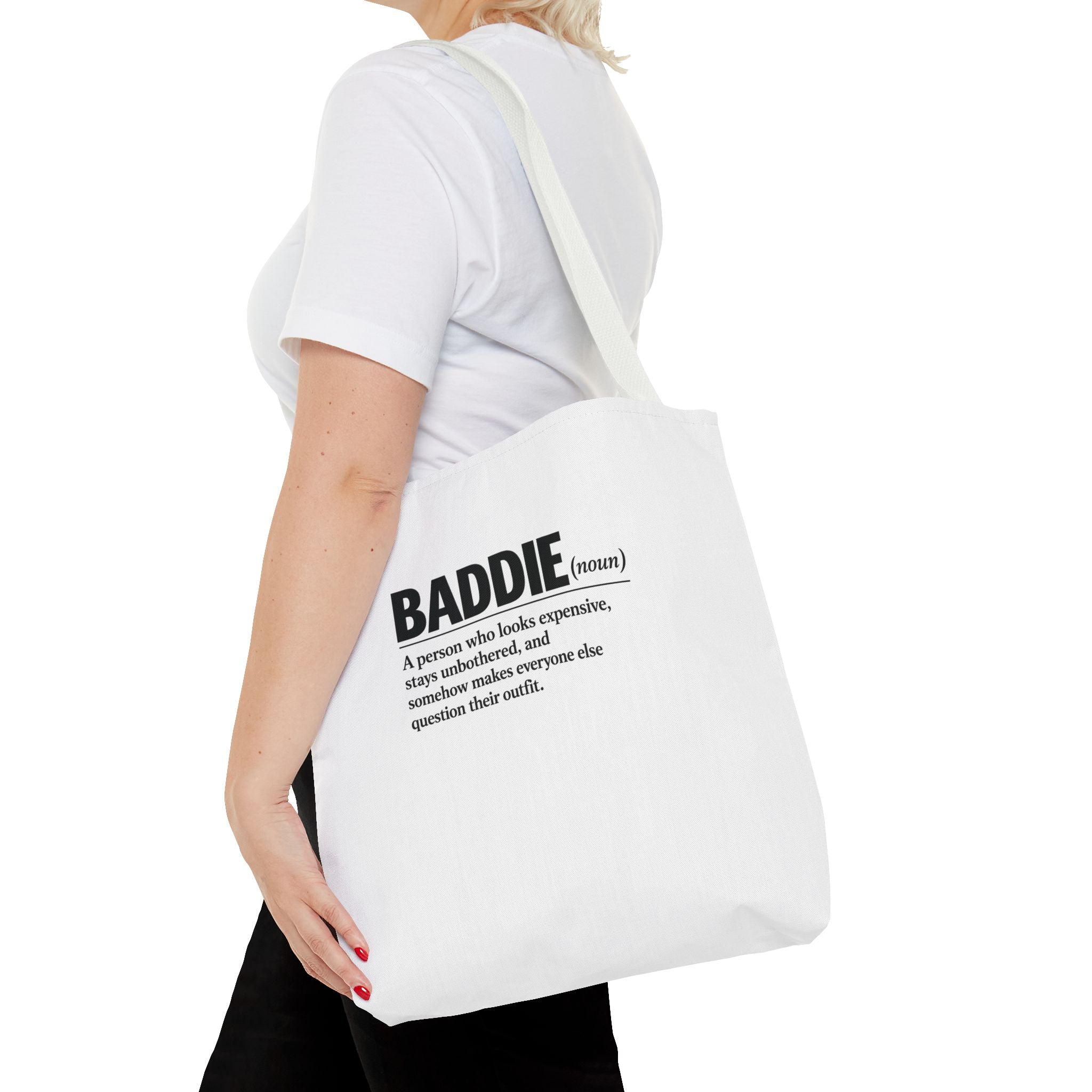 Baddie Definition Tote Bag — Funny Fashion Quote Canvas Tote