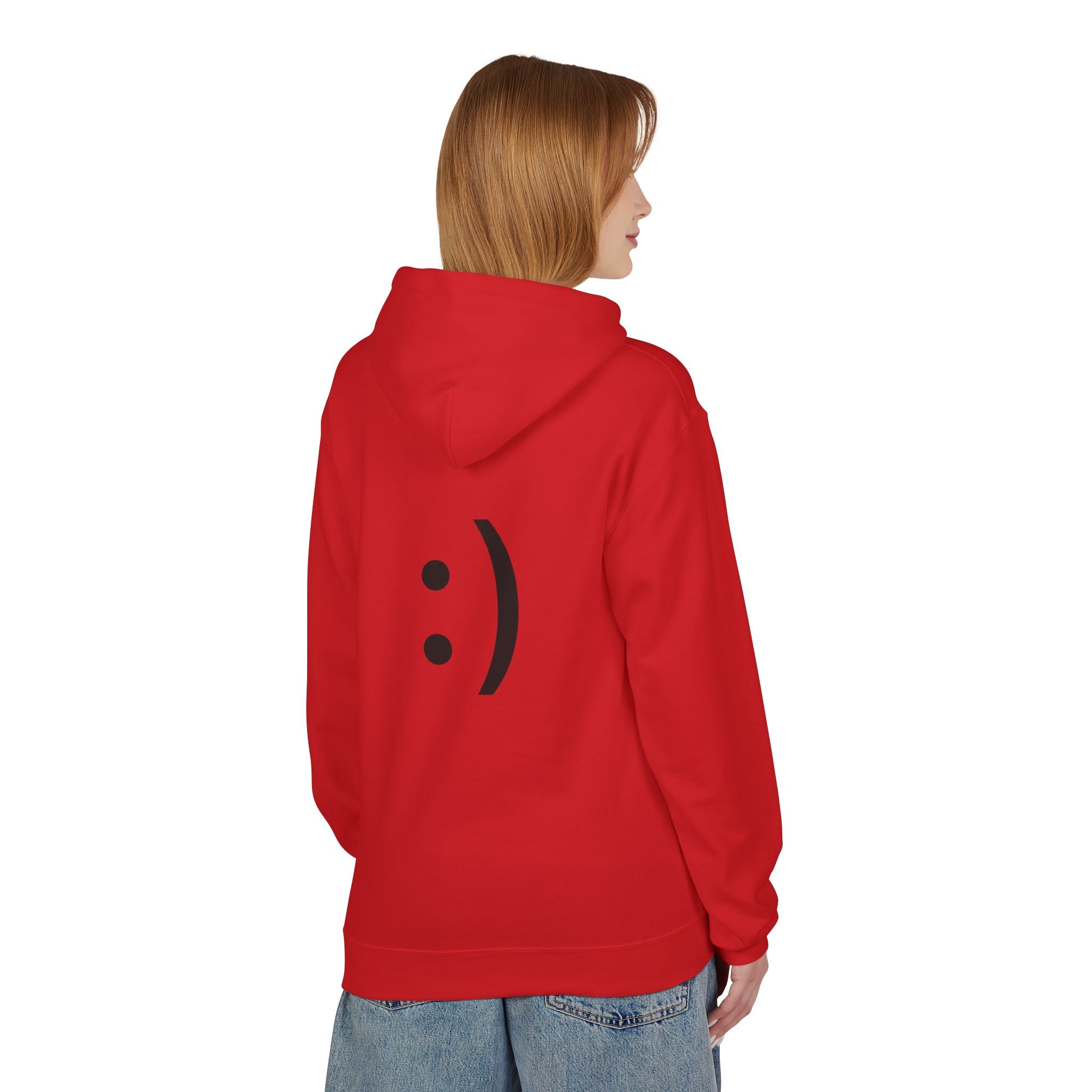 Smiley Face Hoodie – Minimal Emoticon Graphic Pullover