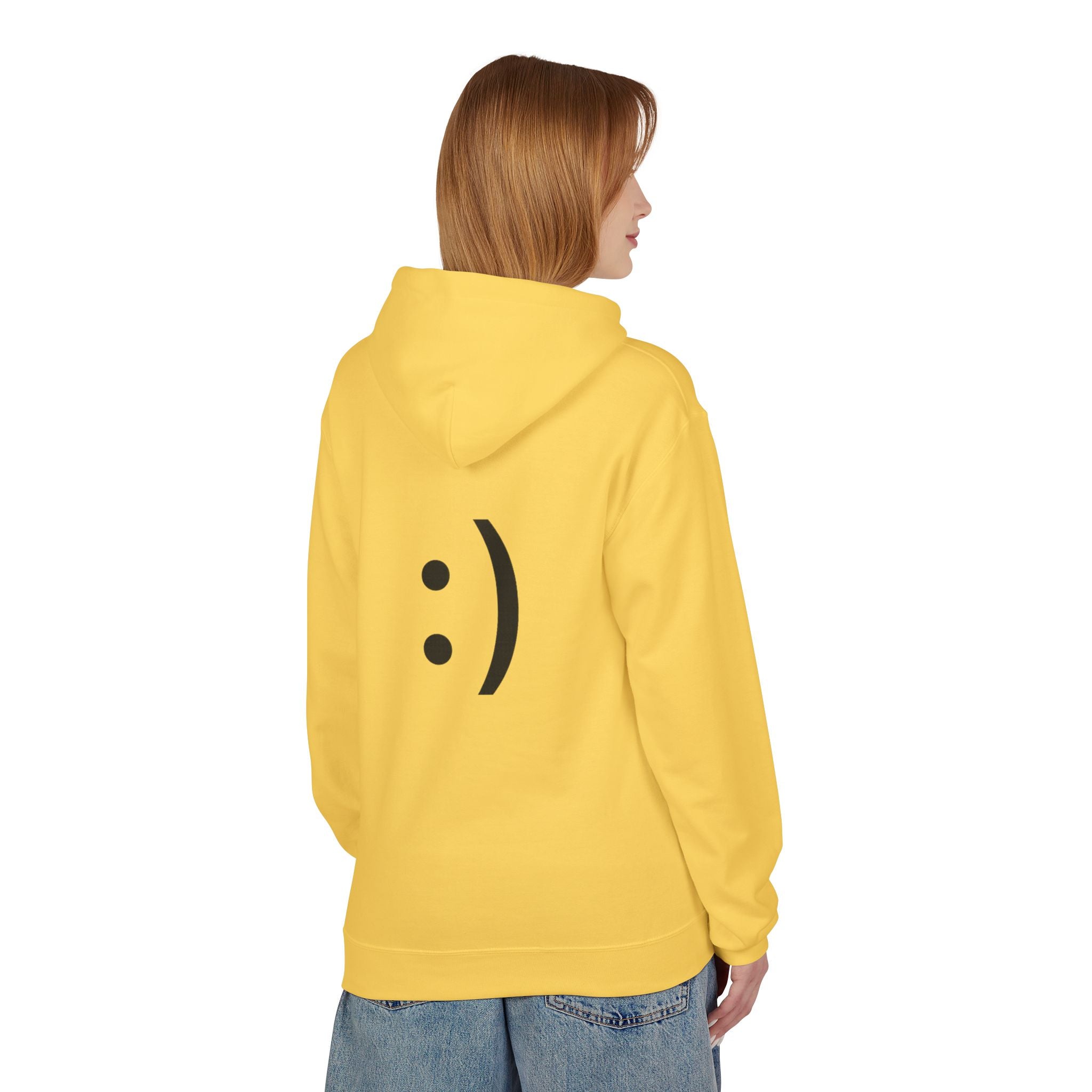 Smiley Face Hoodie – Minimal Emoticon Graphic Pullover