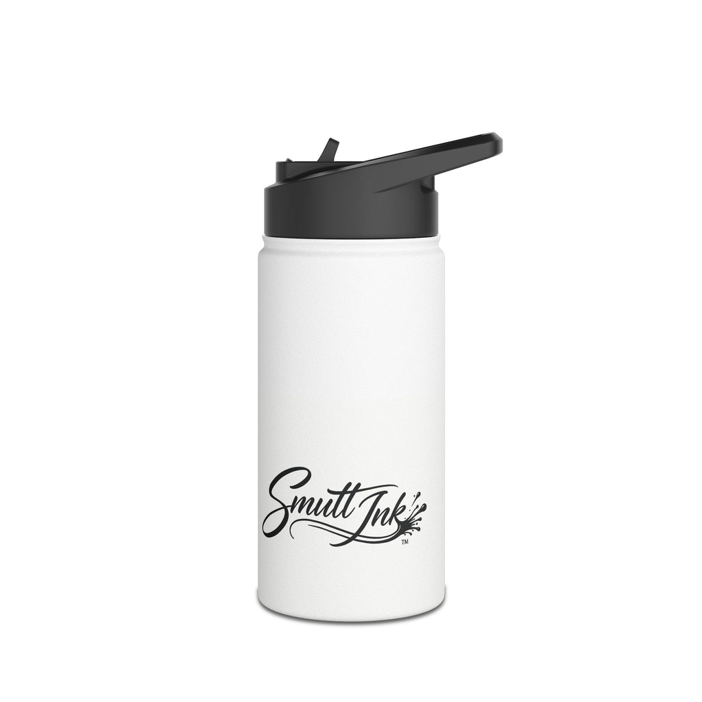 Smutt Ink Stainless Steel Water Bottle – Insulated Drink Bottle with Script Logo