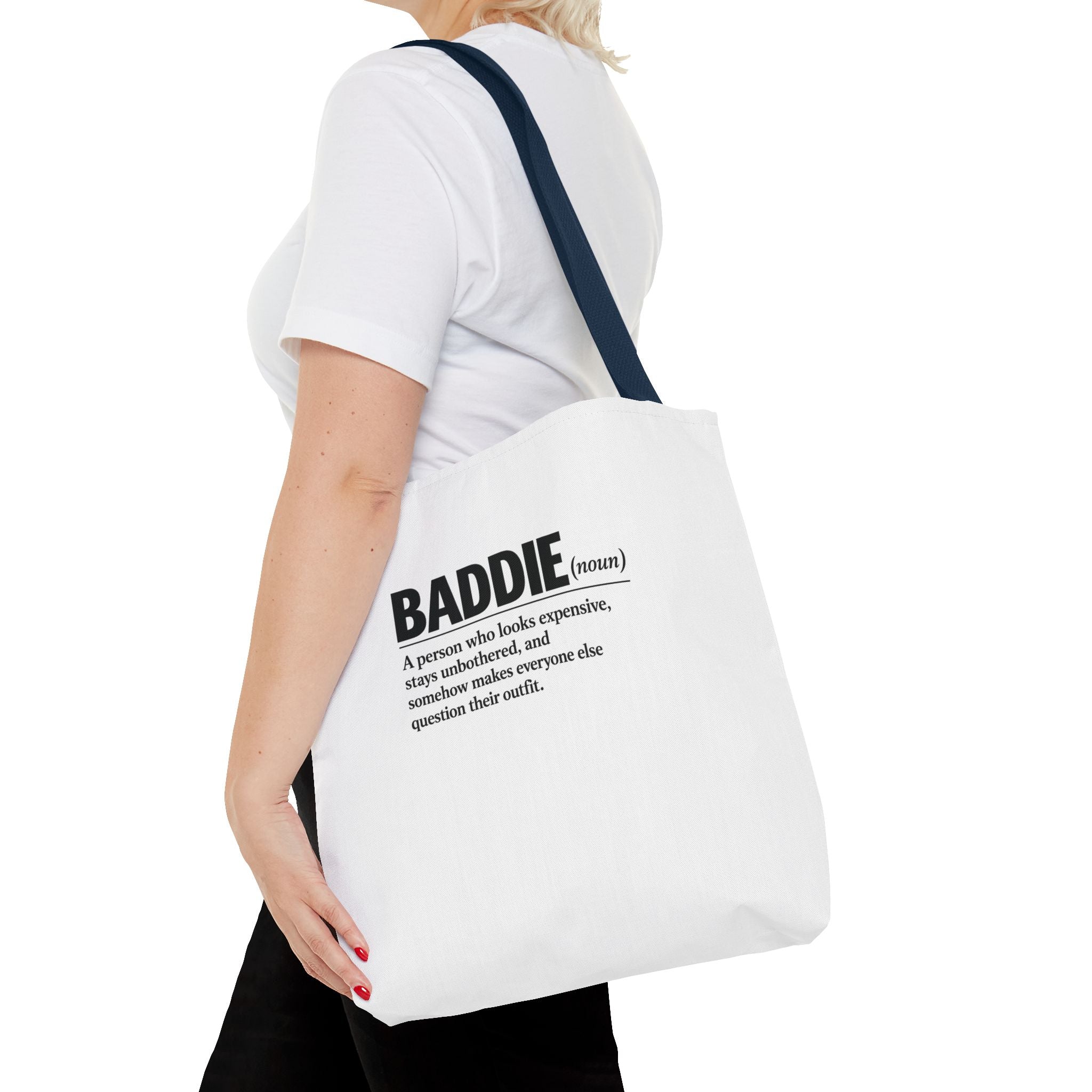 Baddie Definition Tote Bag — Funny Fashion Quote Canvas Tote