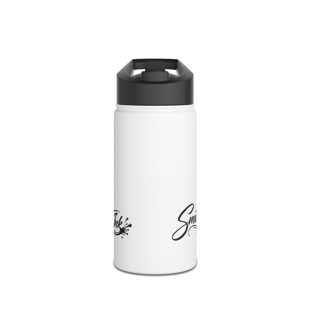 Smutt Ink Stainless Steel Water Bottle – Insulated Drink Bottle with Script Logo