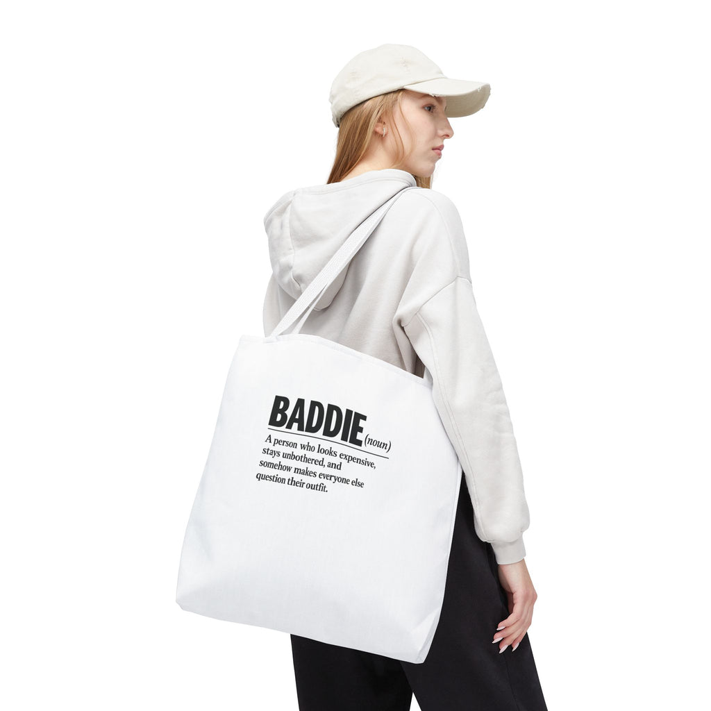 Baddie Definition Tote Bag — Funny Fashion Quote Canvas Tote
