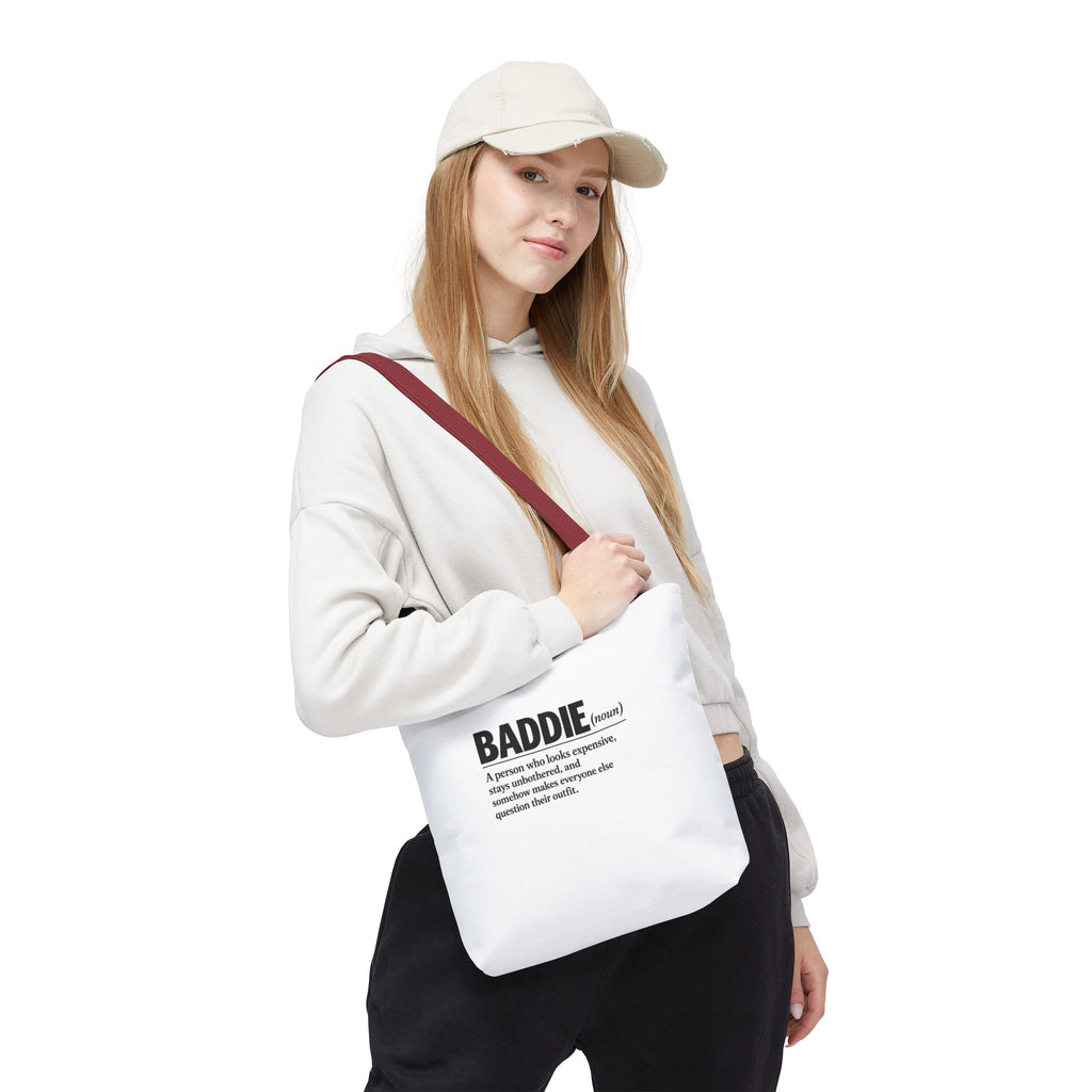 Baddie Definition Tote Bag — Funny Fashion Quote Canvas Tote