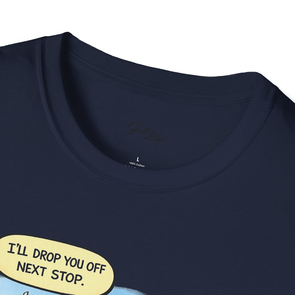 Trucker Rescue T‑Shirt – 'I’ll Drop You Off Next Stop' Vintage Semi Driver Tee