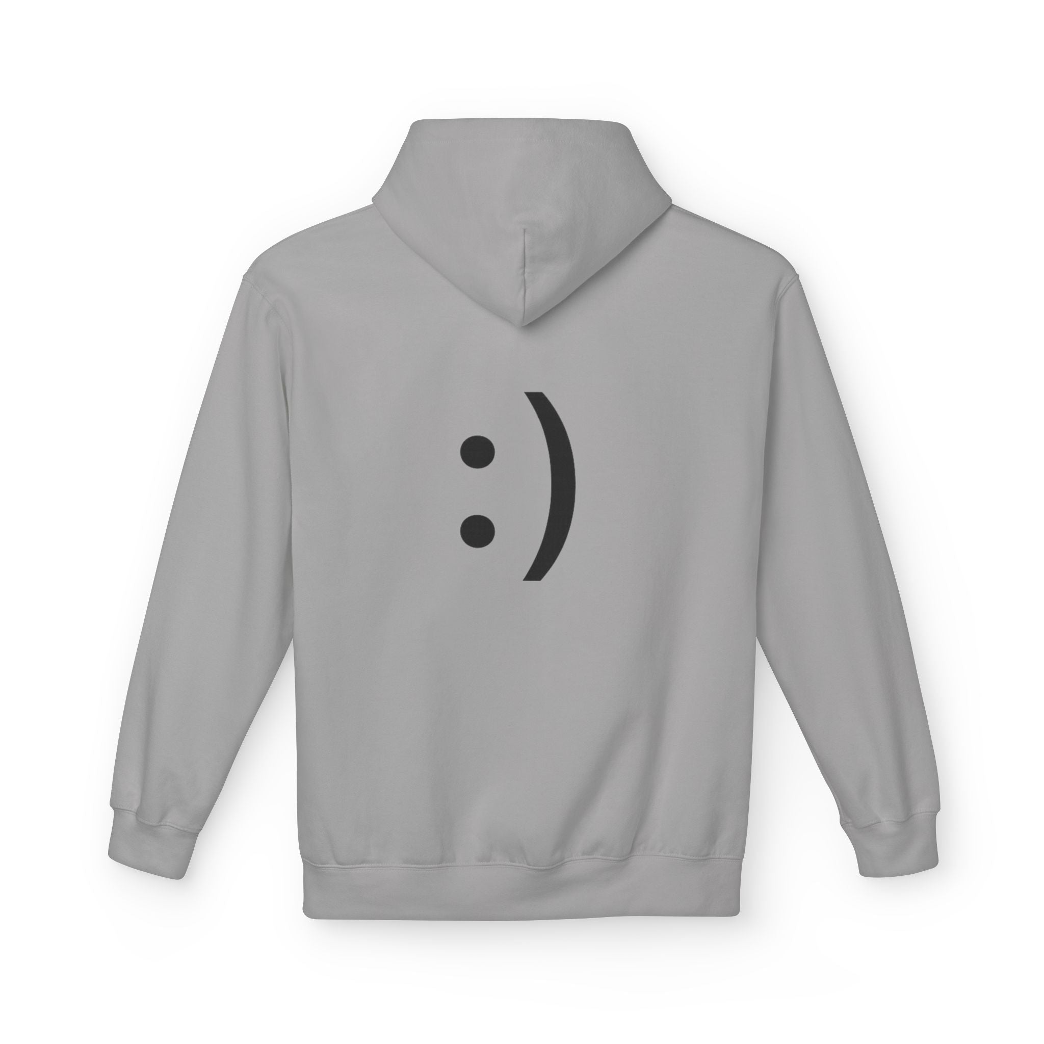 Smiley Face Hoodie – Minimal Emoticon Graphic Pullover