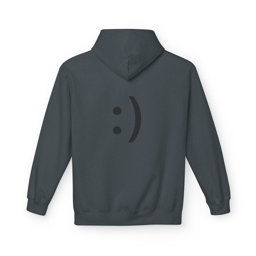 Smiley Face Hoodie – Minimal Emoticon Graphic Pullover