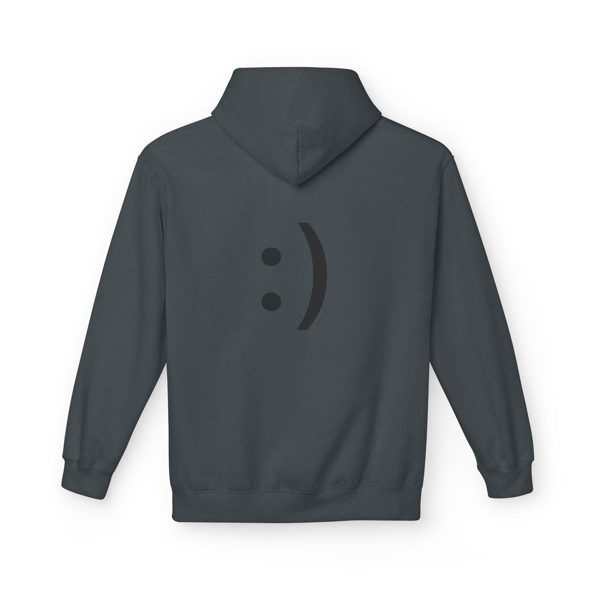 Smiley Face Hoodie – Minimal Emoticon Graphic Pullover