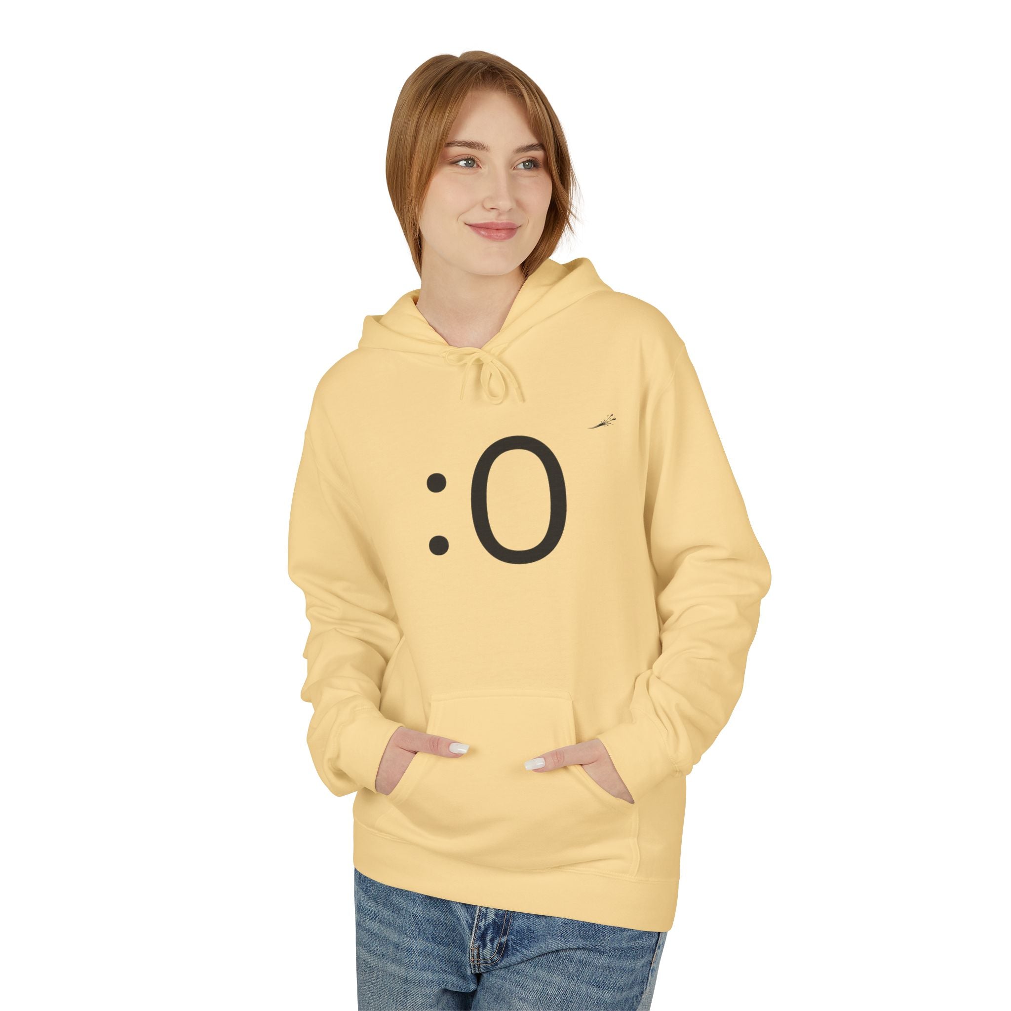 Smiley Face Hoodie – Minimal Emoticon Graphic Pullover