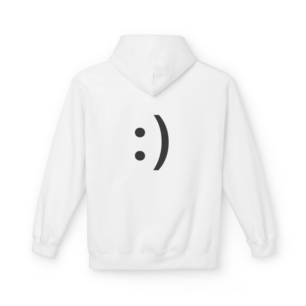 Smiley Face Hoodie – Minimal Emoticon Graphic Pullover
