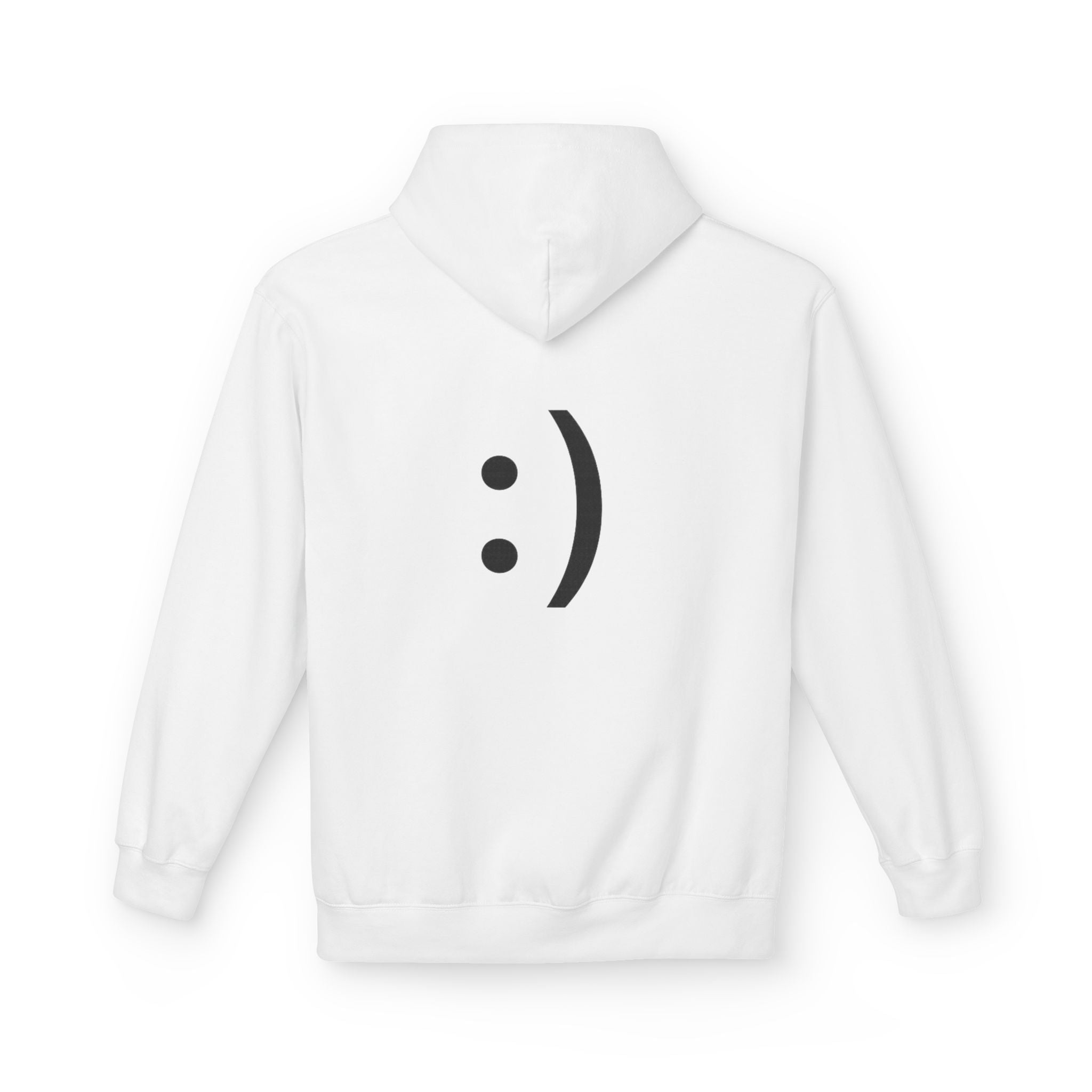 Smiley Face Hoodie – Minimal Emoticon Graphic Pullover