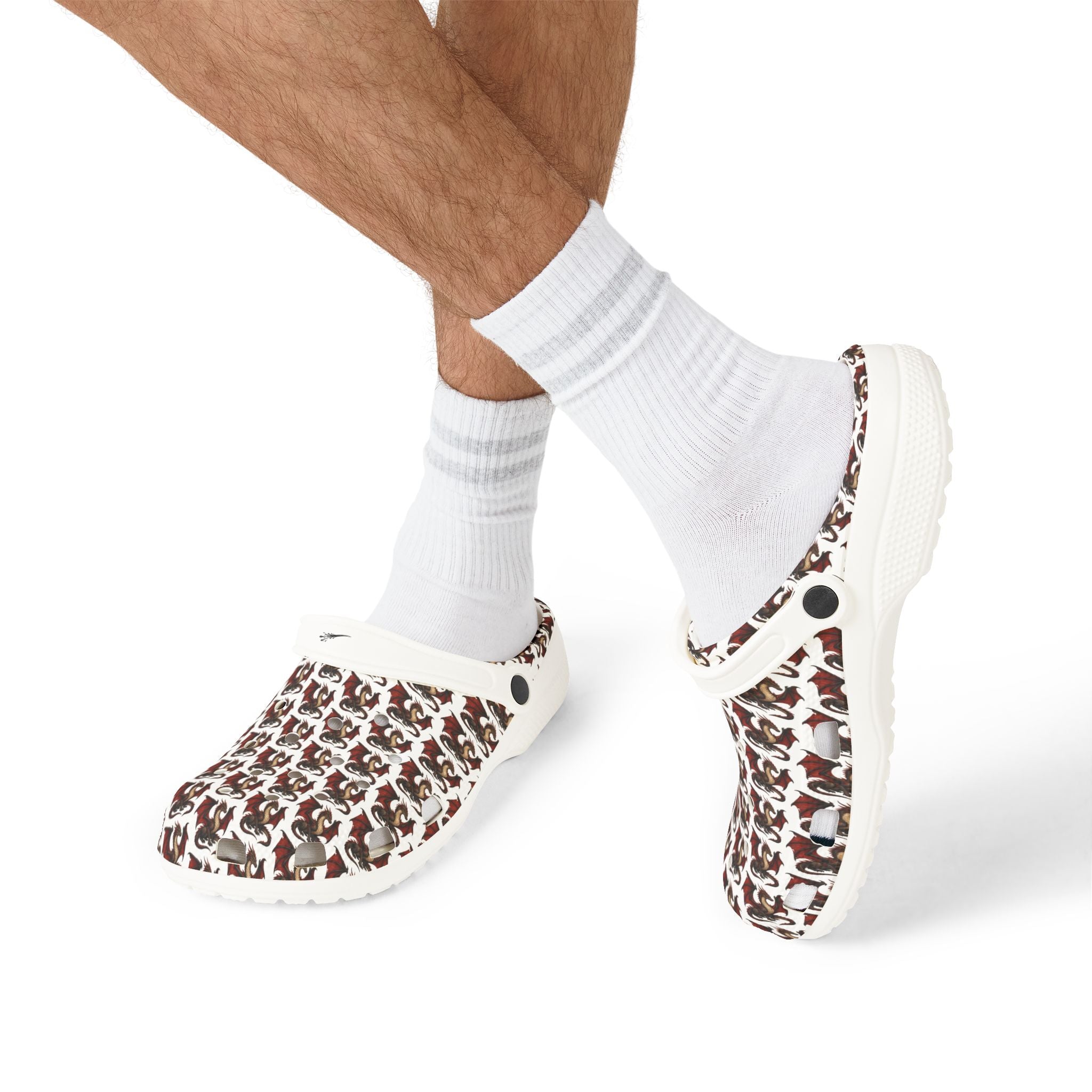 Fierce Dragon Clogs-EVA Foam Rubber Shoes (AOP)