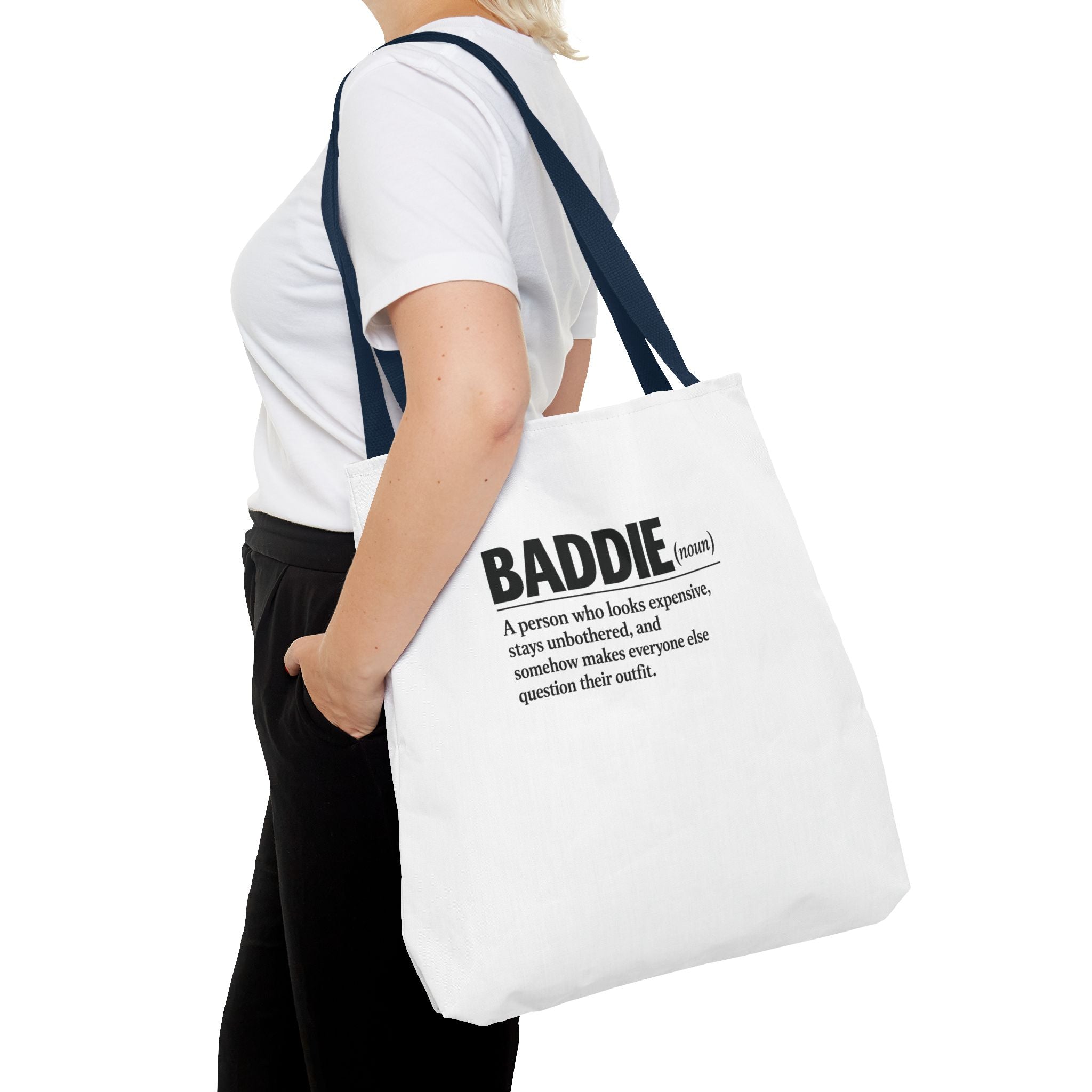 Baddie Definition Tote Bag — Funny Fashion Quote Canvas Tote