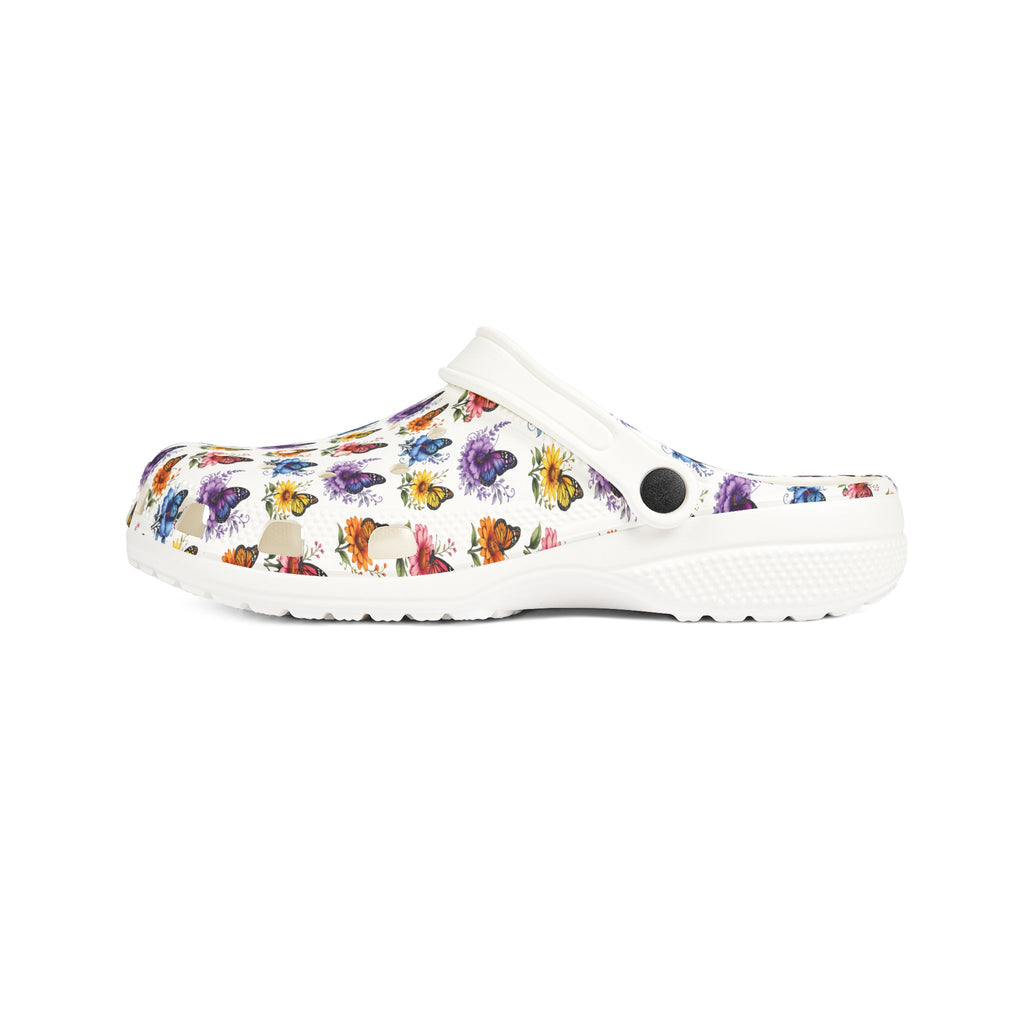Butterfly Floral Clogs-EVA Foam Rubber Shoes (AOP)