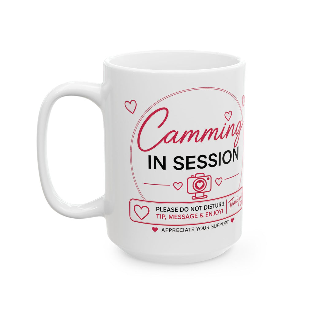 Ceramic Mug - Camming Cute Pink Heart Coffee Cup (11oz/15oz)