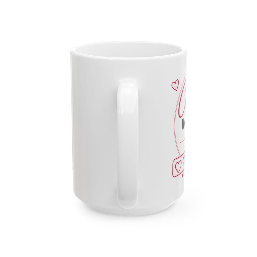 Ceramic Mug - Camming Cute Pink Heart Coffee Cup (11oz/15oz)