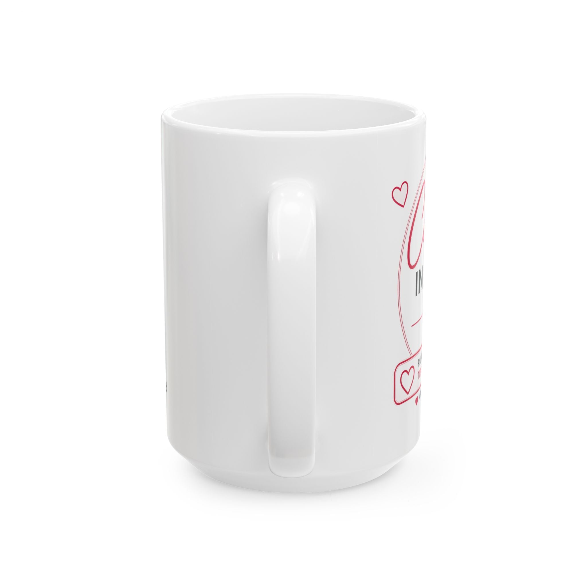 Ceramic Mug - Camming Cute Pink Heart Coffee Cup (11oz/15oz)