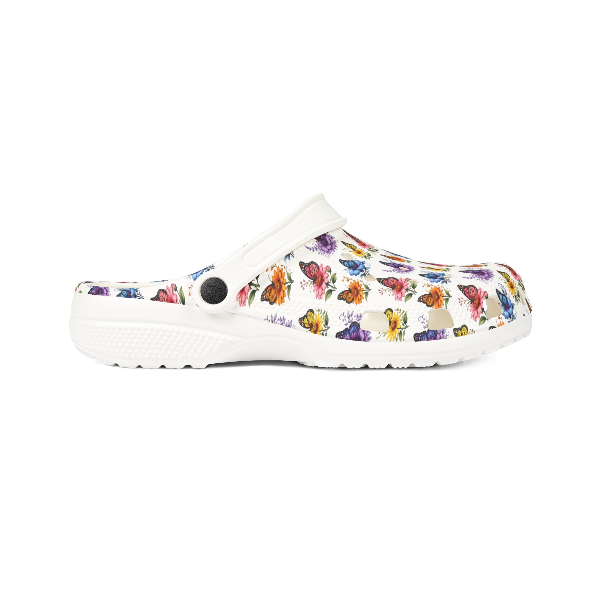 Butterfly Floral Clogs-EVA Foam Rubber Shoes (AOP)