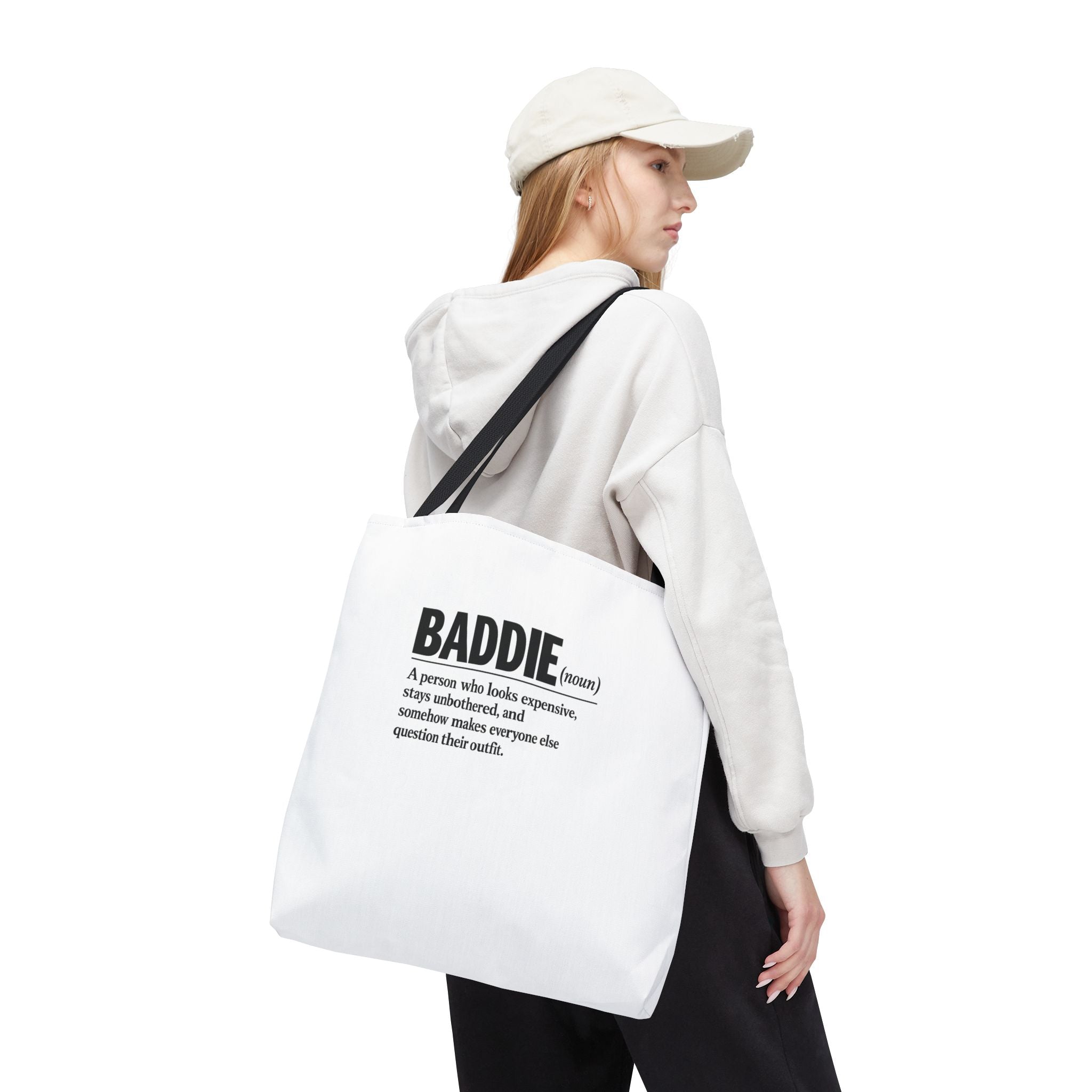 Baddie Definition Tote Bag — Funny Fashion Quote Canvas Tote