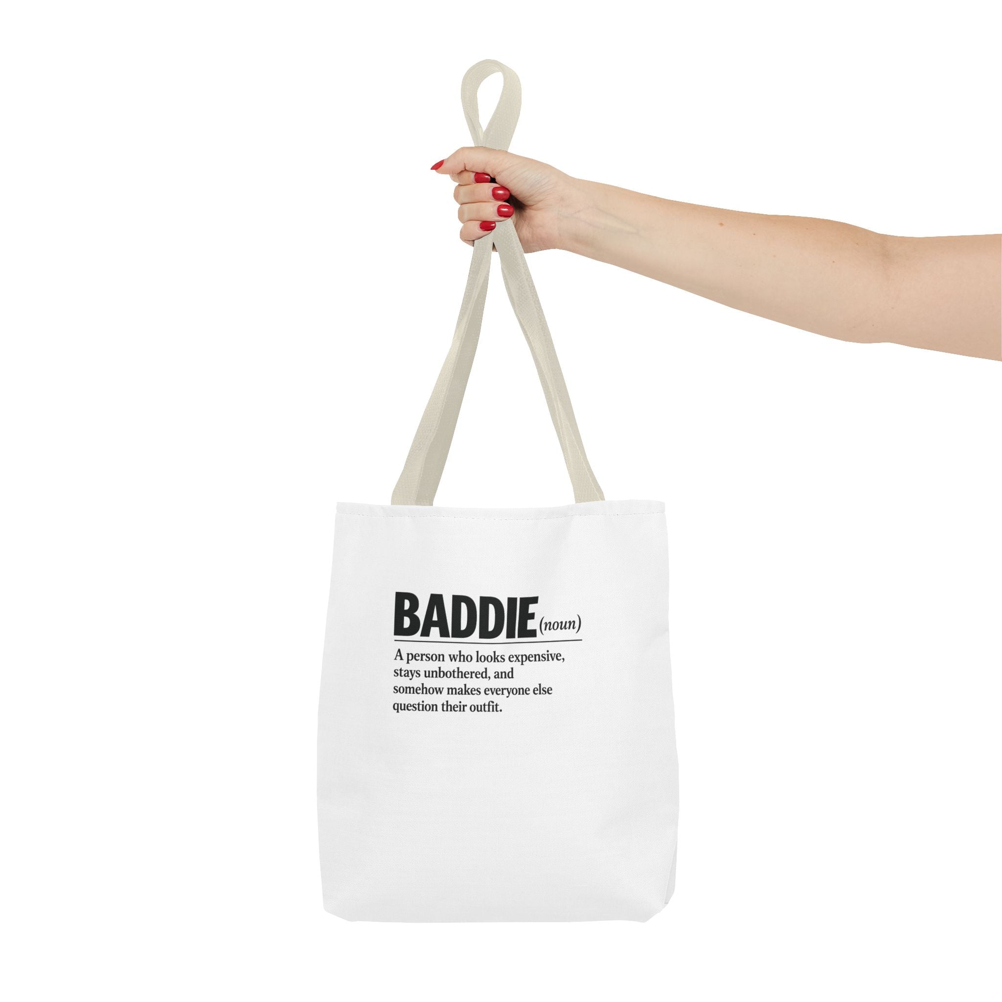 Baddie Definition Tote Bag — Funny Fashion Quote Canvas Tote
