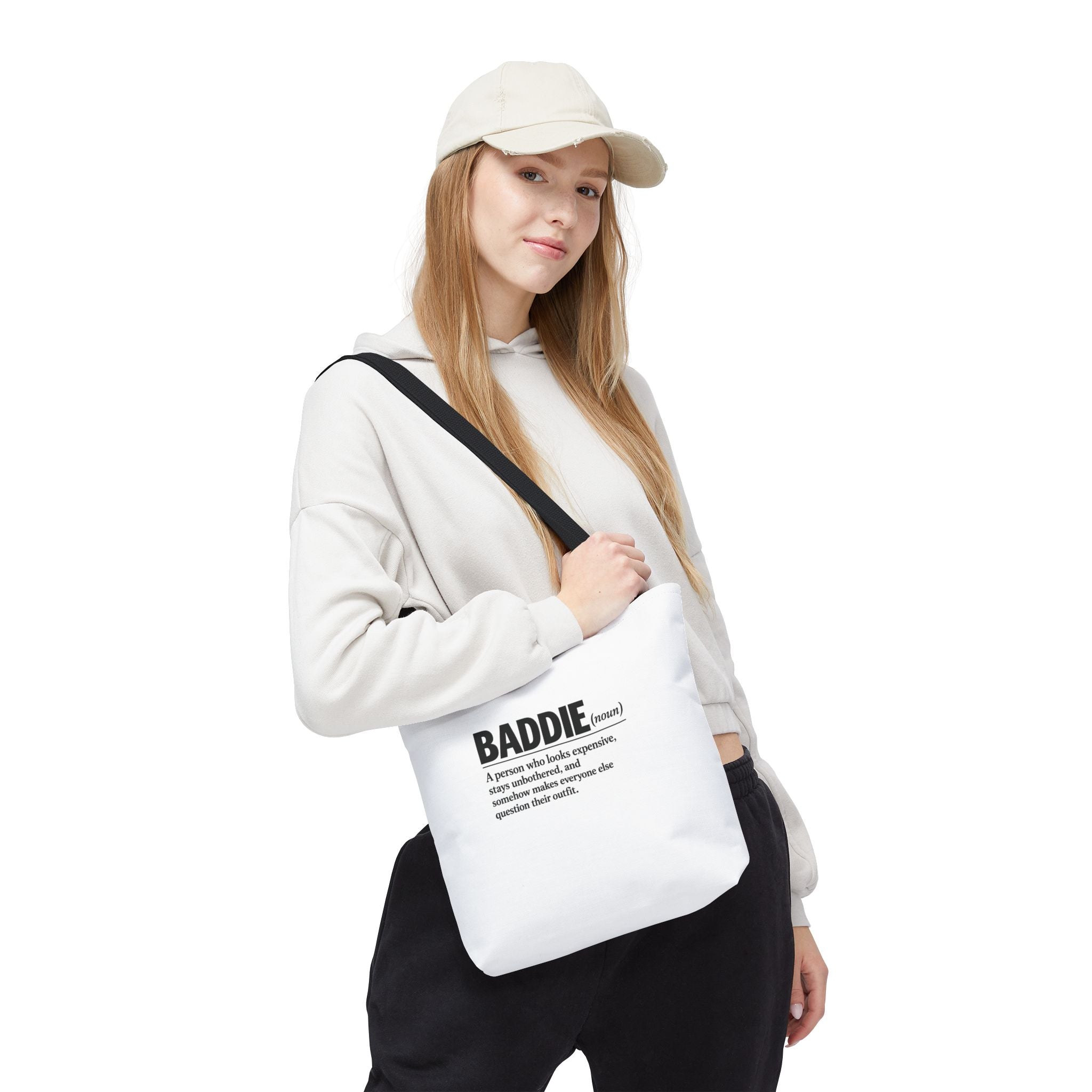 Baddie Definition Tote Bag — Funny Fashion Quote Canvas Tote