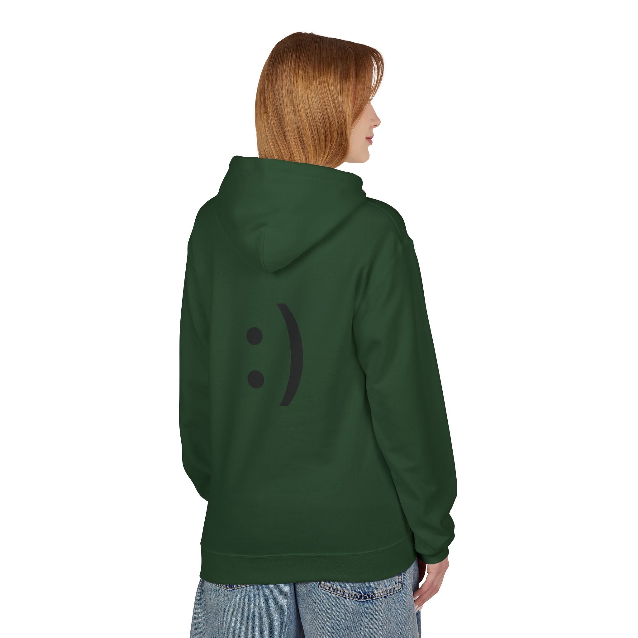 Smiley Face Hoodie – Minimal Emoticon Graphic Pullover