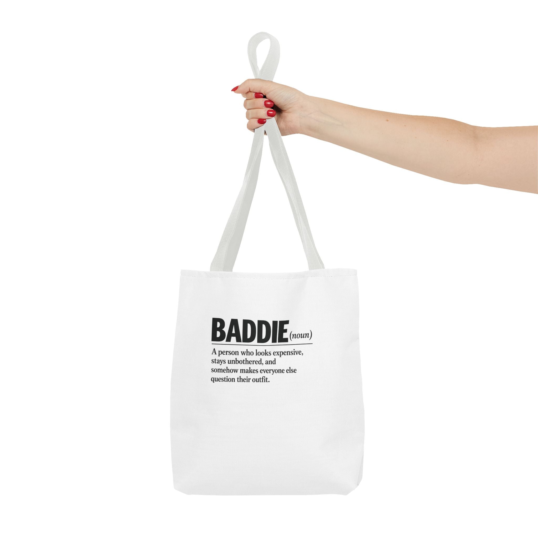 Baddie Definition Tote Bag — Funny Fashion Quote Canvas Tote