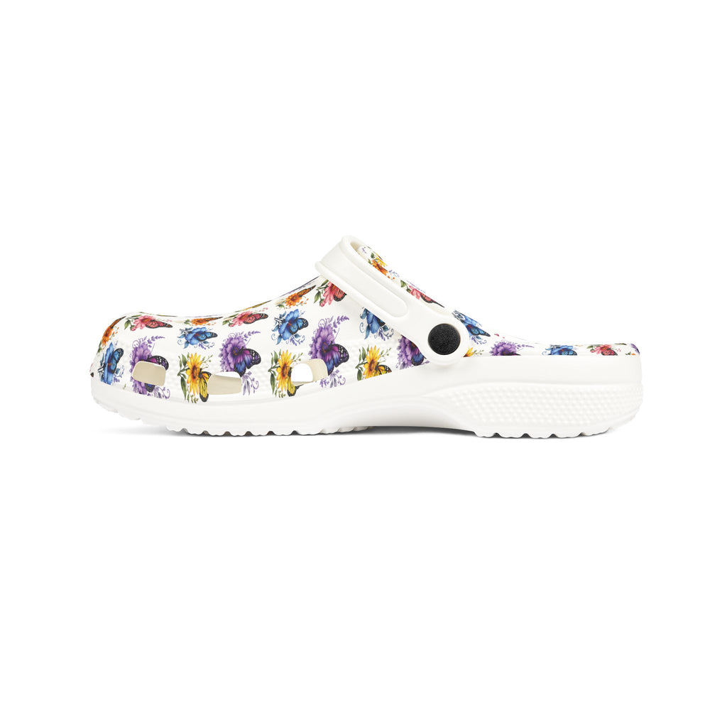 Butterfly Floral Clogs-EVA Foam Rubber Shoes (AOP)