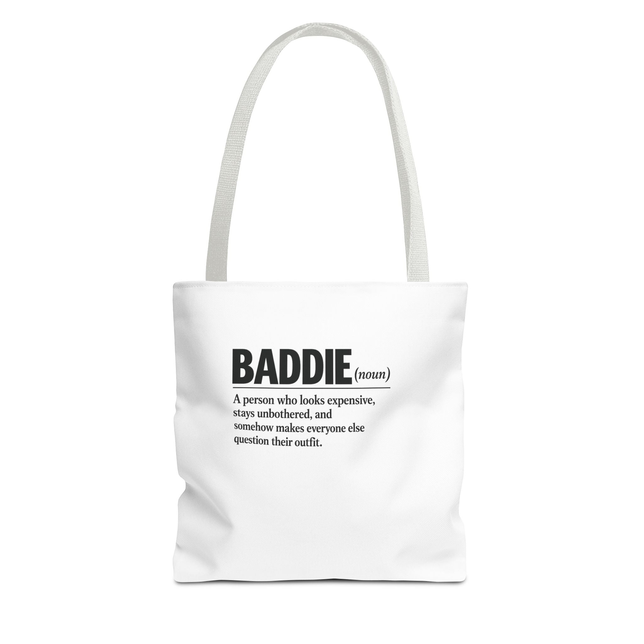 Baddie Definition Tote Bag — Funny Fashion Quote Canvas Tote