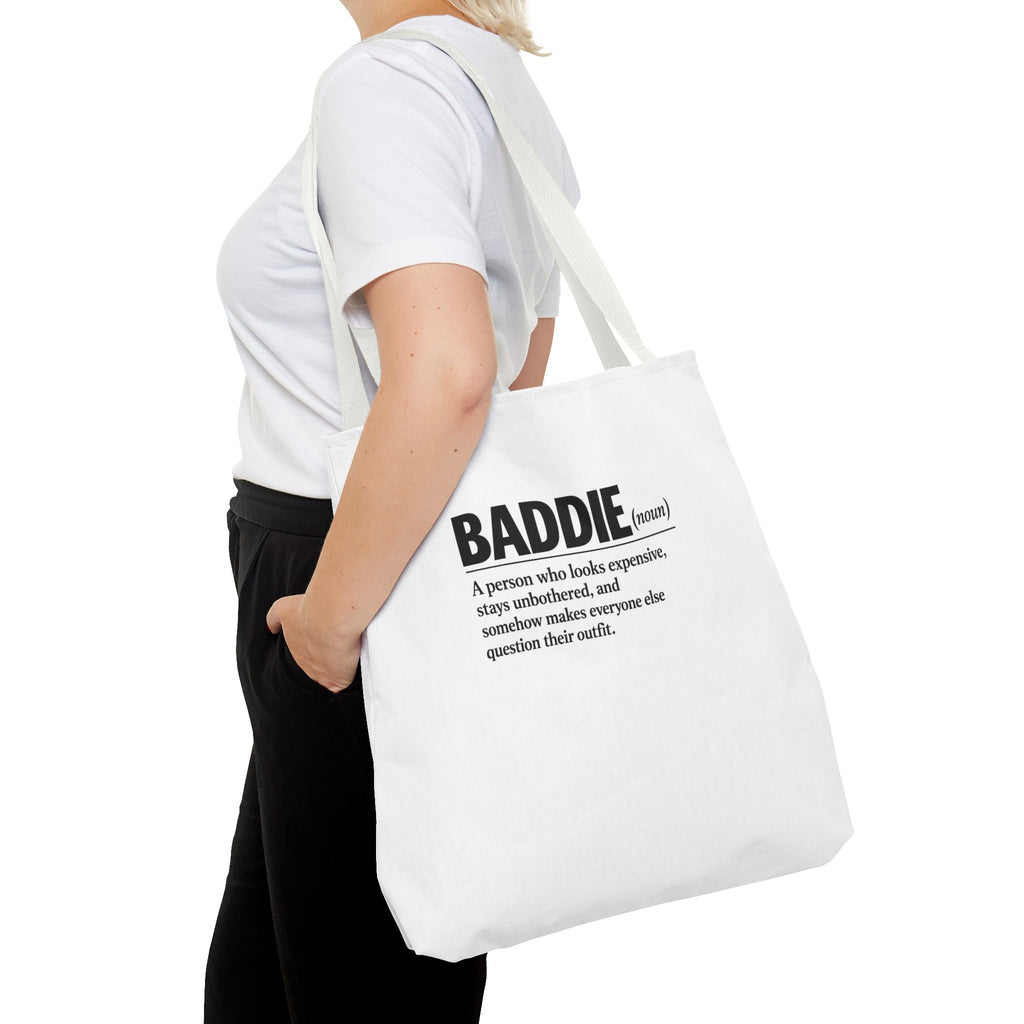 Baddie Definition Tote Bag — Funny Fashion Quote Canvas Tote