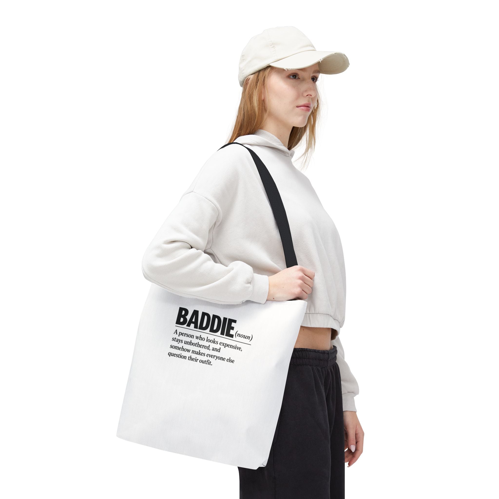 Baddie Definition Tote Bag — Funny Fashion Quote Canvas Tote
