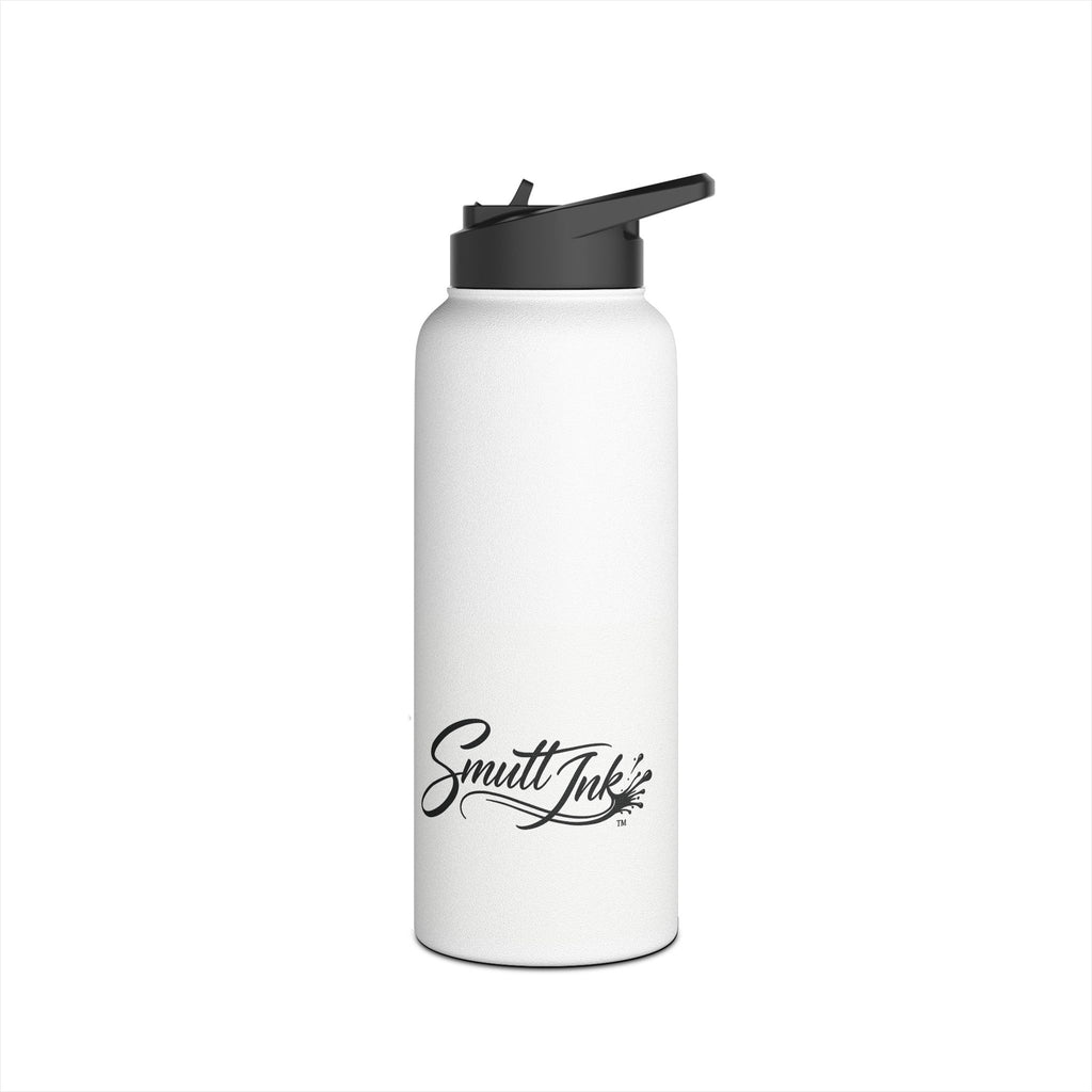 Smutt Ink Stainless Steel Water Bottle – Insulated Drink Bottle with Script Logo