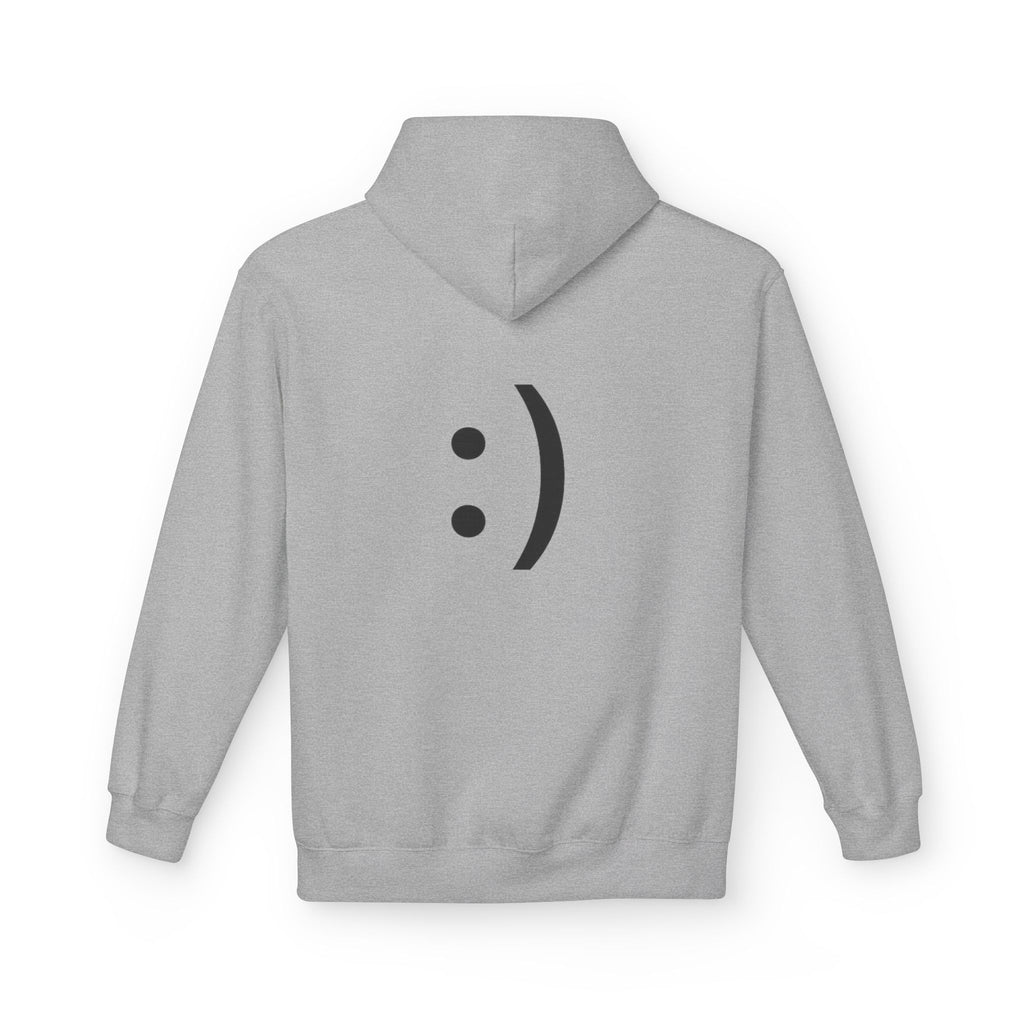 Smiley Face Hoodie – Minimal Emoticon Graphic Pullover