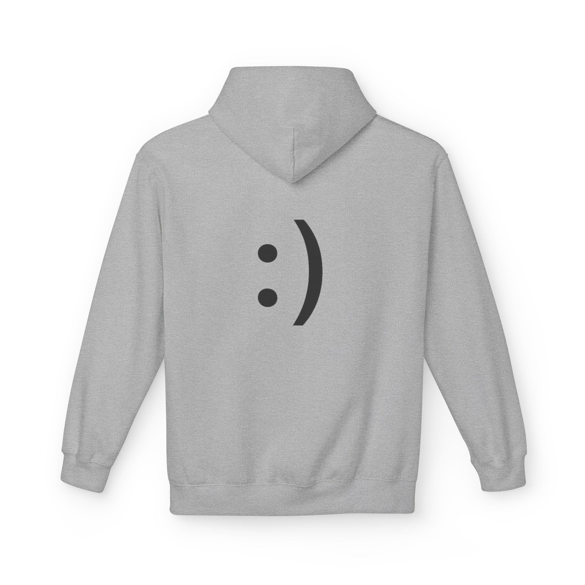 Smiley Face Hoodie – Minimal Emoticon Graphic Pullover