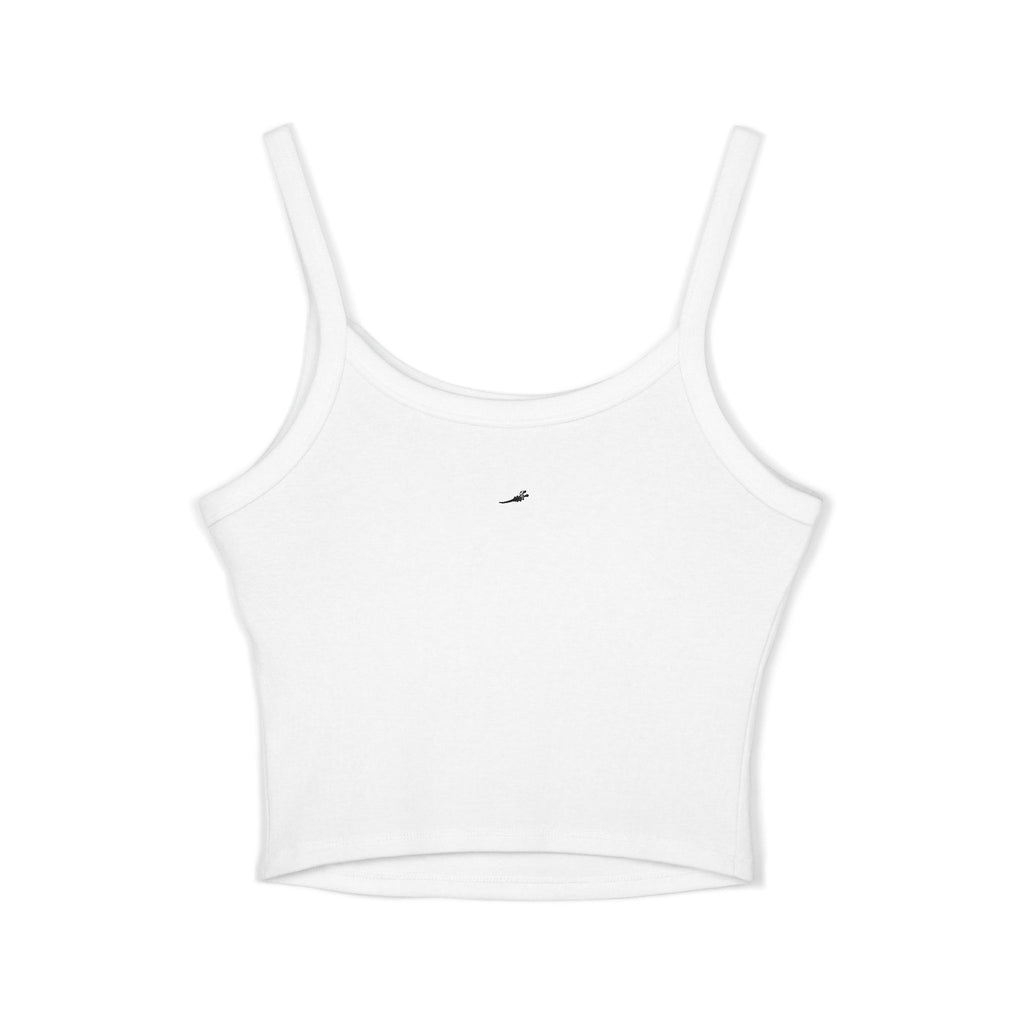 Spaghetti Tank — "Only" Purple Soda Can Graphic Crop Top