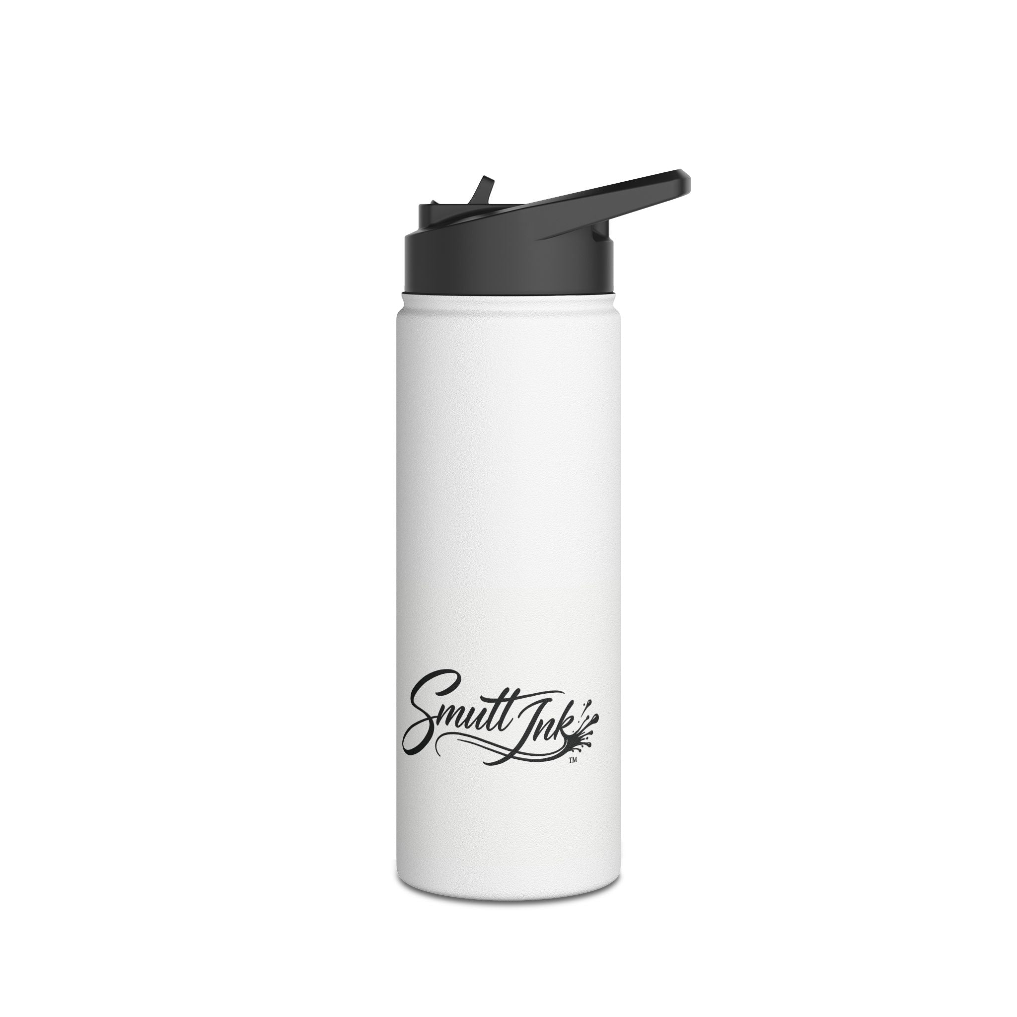Smutt Ink Stainless Steel Water Bottle – Insulated Drink Bottle with Script Logo